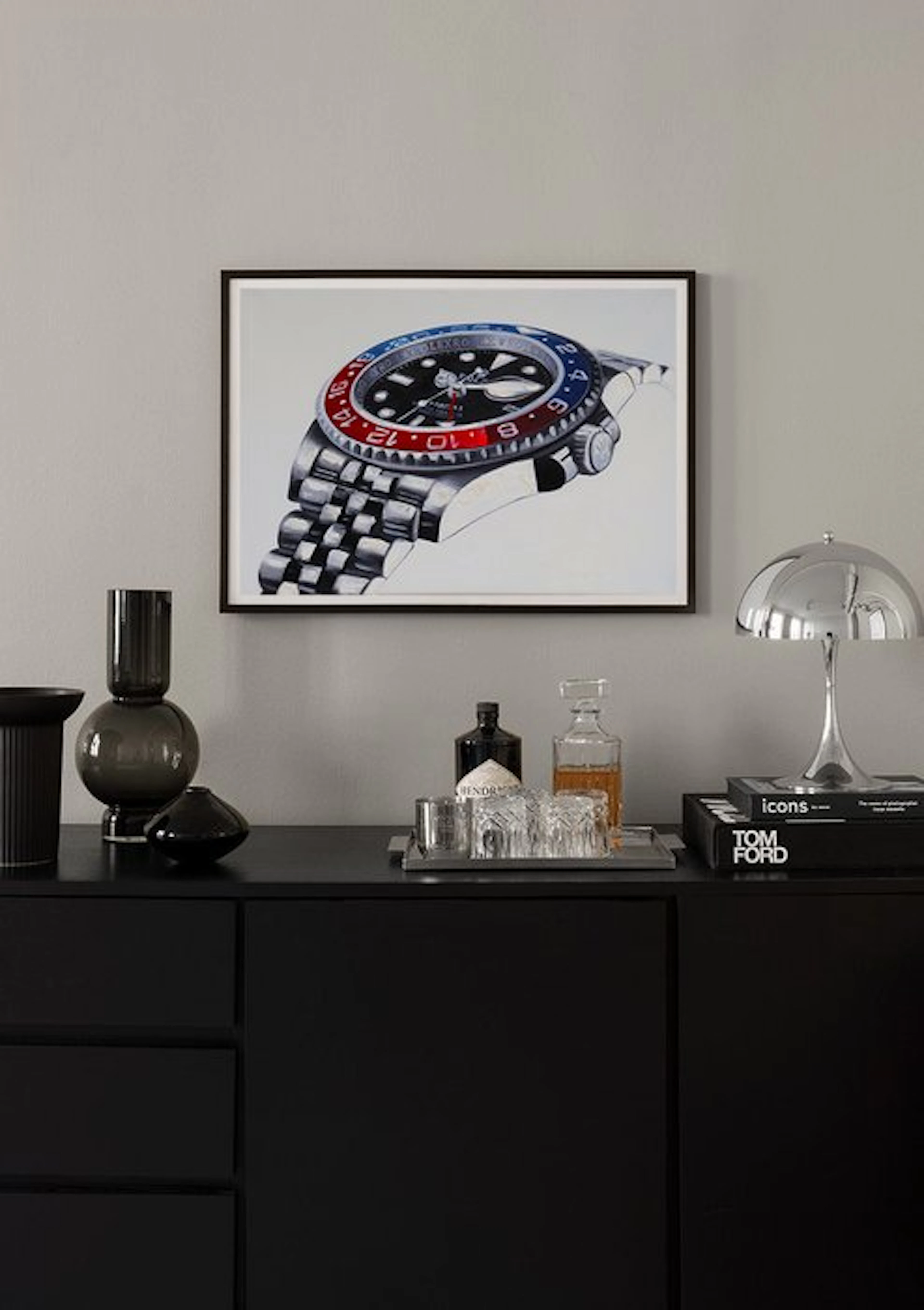 Fransman ART 1972 - Litho limited edition - Time for my Rolex Pepsi