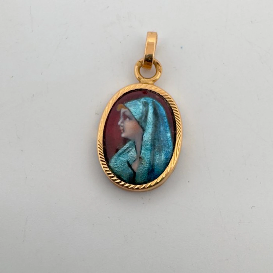 No reserve price - Pendant - 18 kt. Yellow gold - religious medal