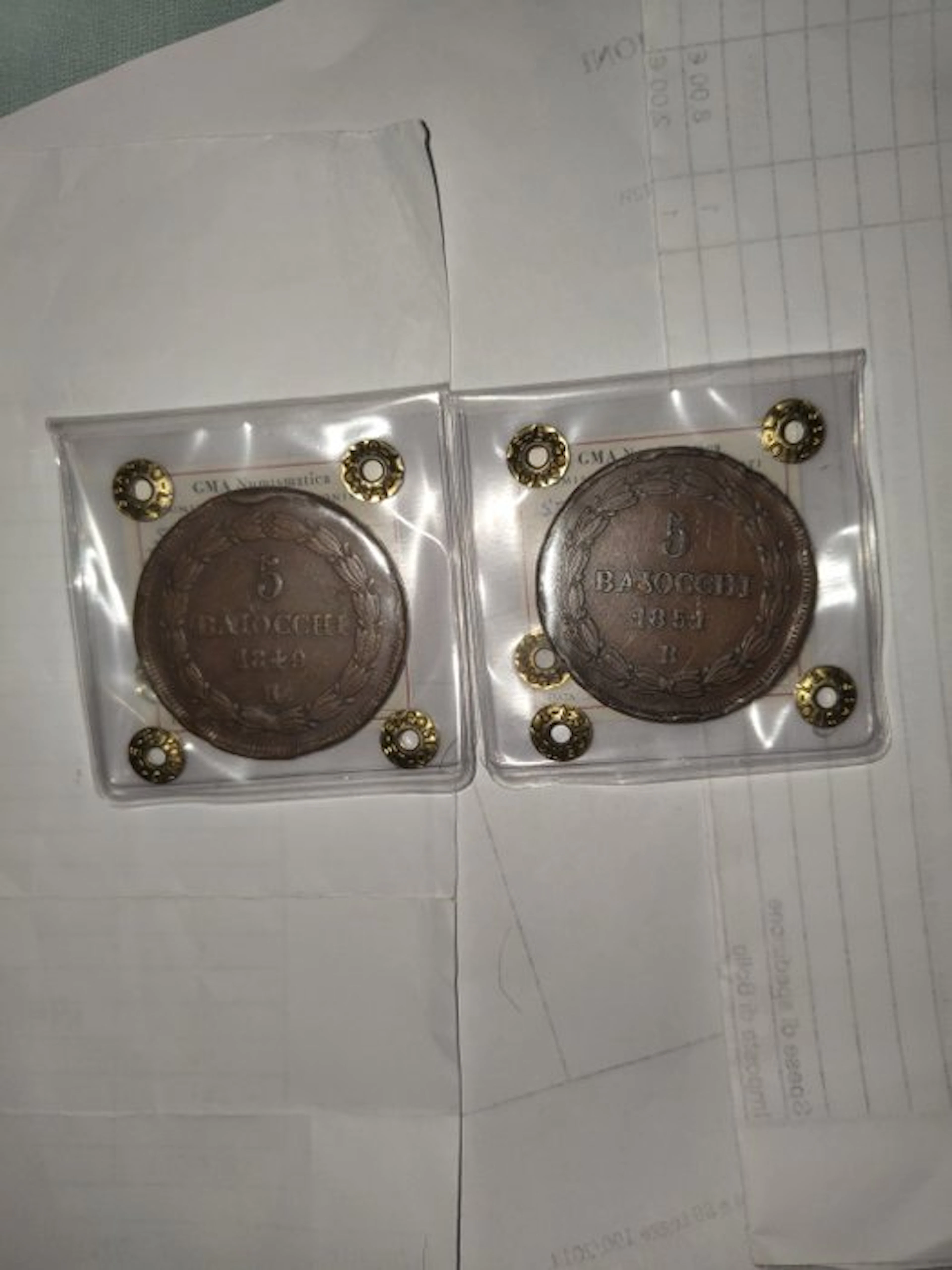 . Papal States 5 Baiocchi 1849/1851 (No reserve price)