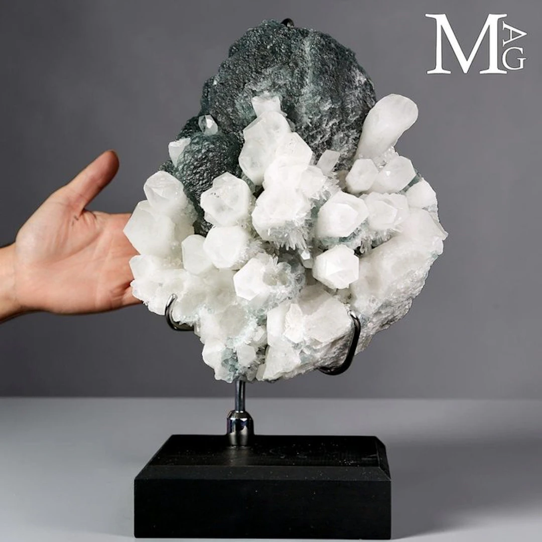Special Green Fluorite Heart with a Brilliant White...