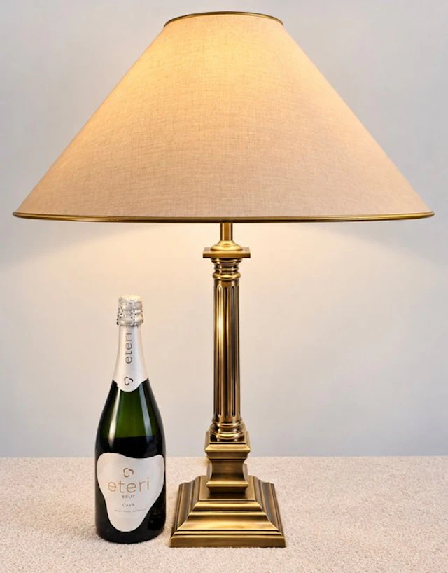 Herda - Table lamp - Brass, Steel, Textile