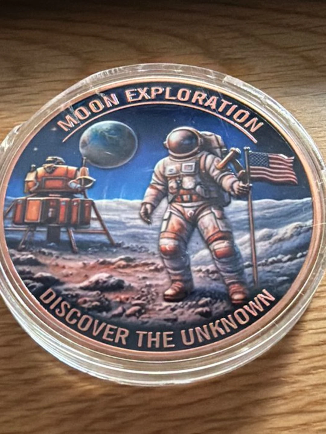 World. Medal Moon Exploration - 5 AVDP oz (.999) (No reserve price)