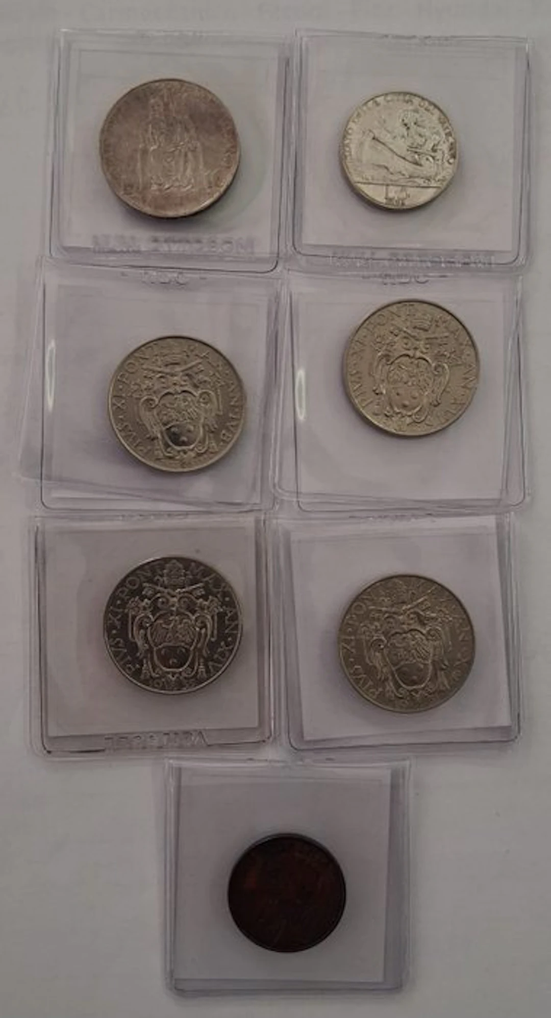 Vatican. Lotto 7 monete anni '30 - inclusi argenti (No reserve price)