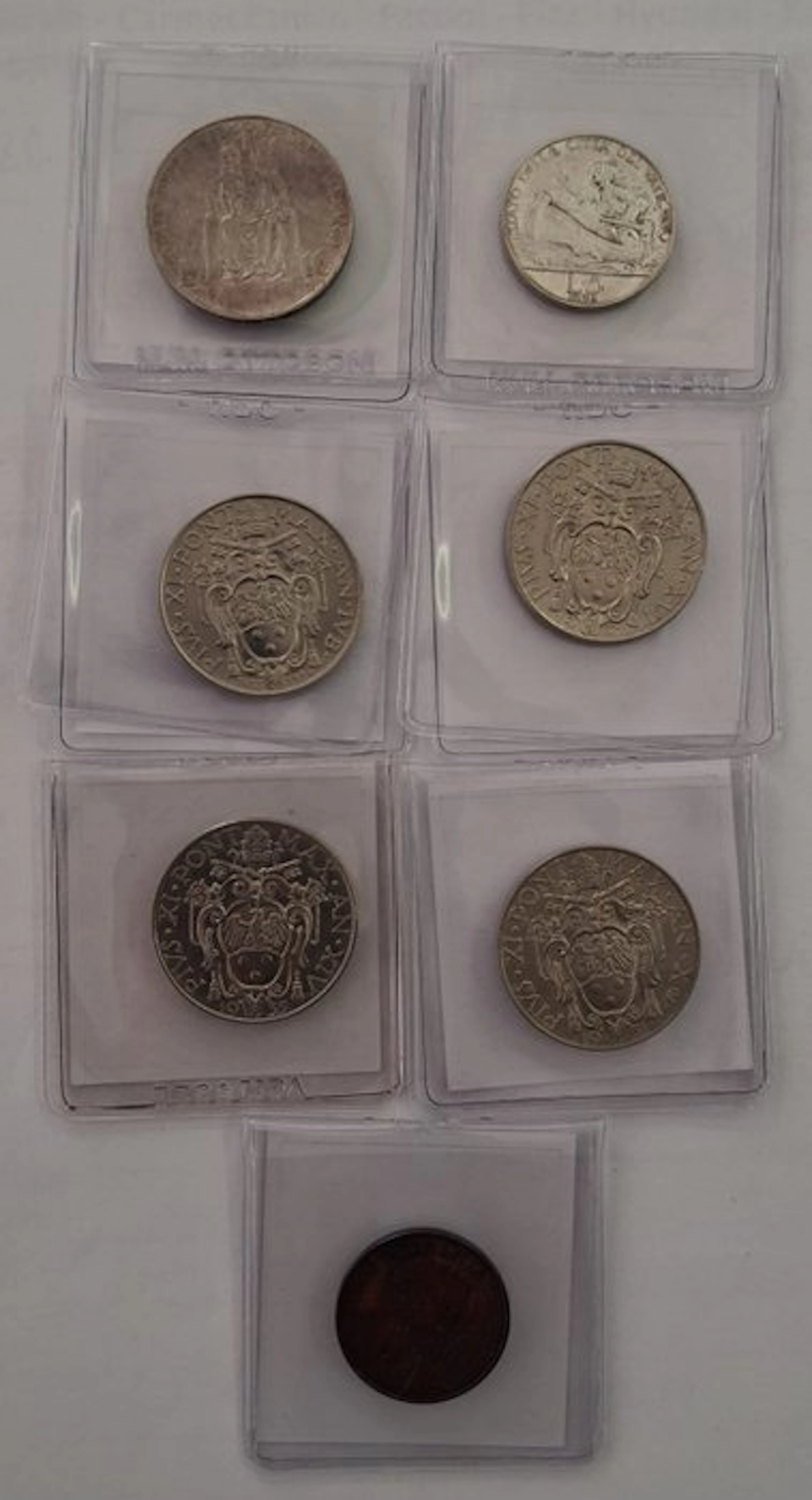 Vatican. Lotto 7 monete anni '30 - inclusi argenti (No reserve price)