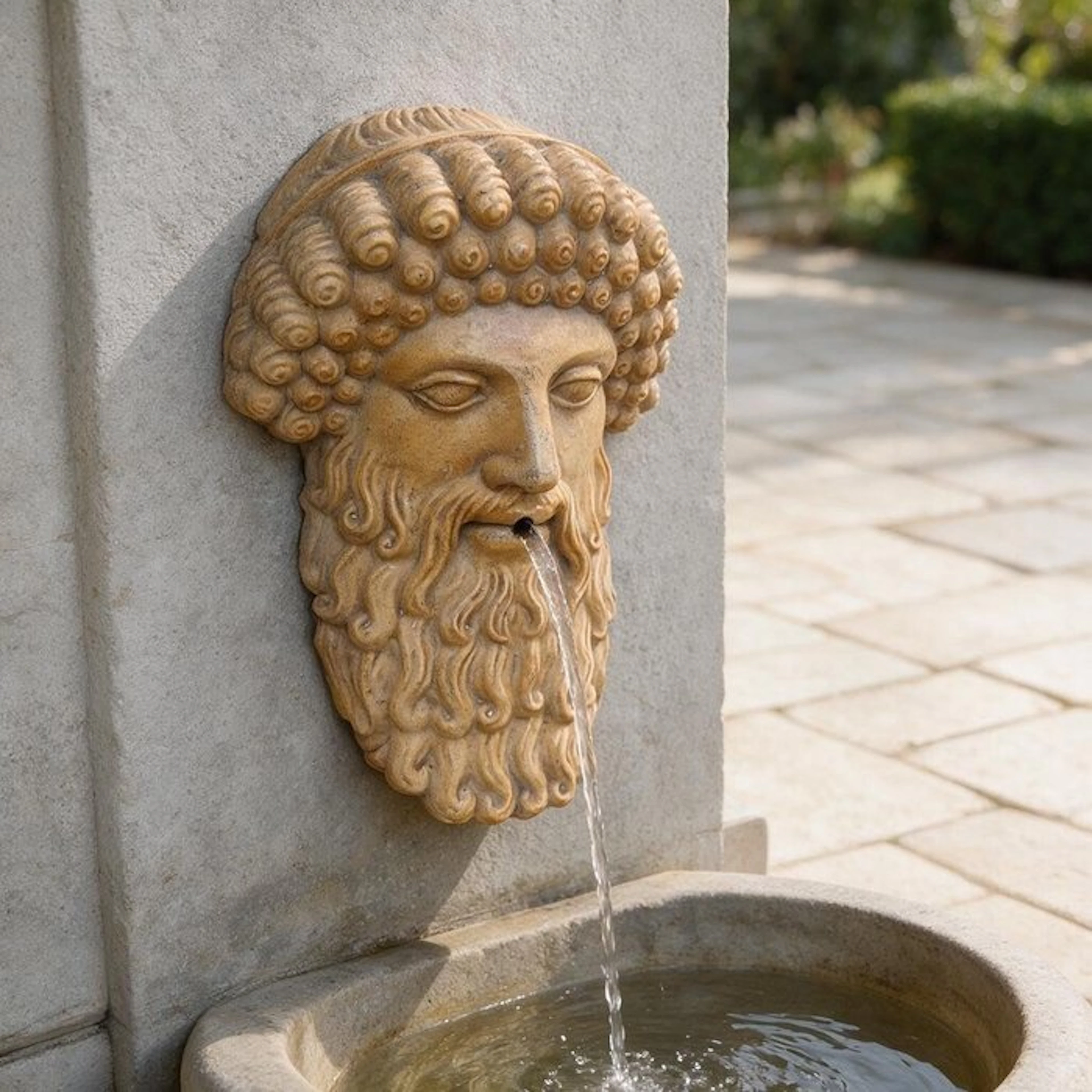 Sculpture, Fontana Poseidone - 35 cm - Cast Stone