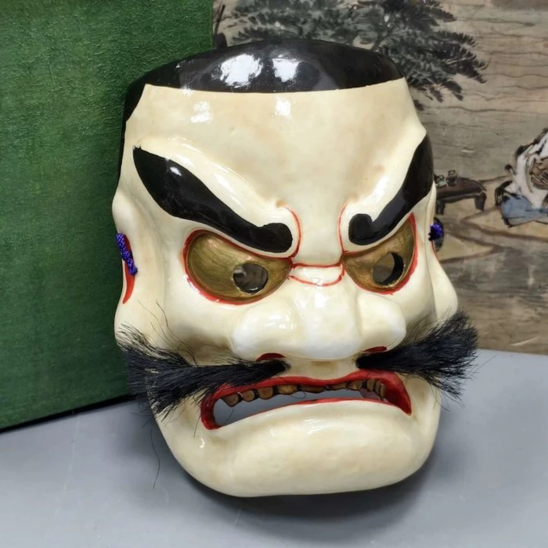 Mask - Japanese Noh mask (male) (No reserve price)