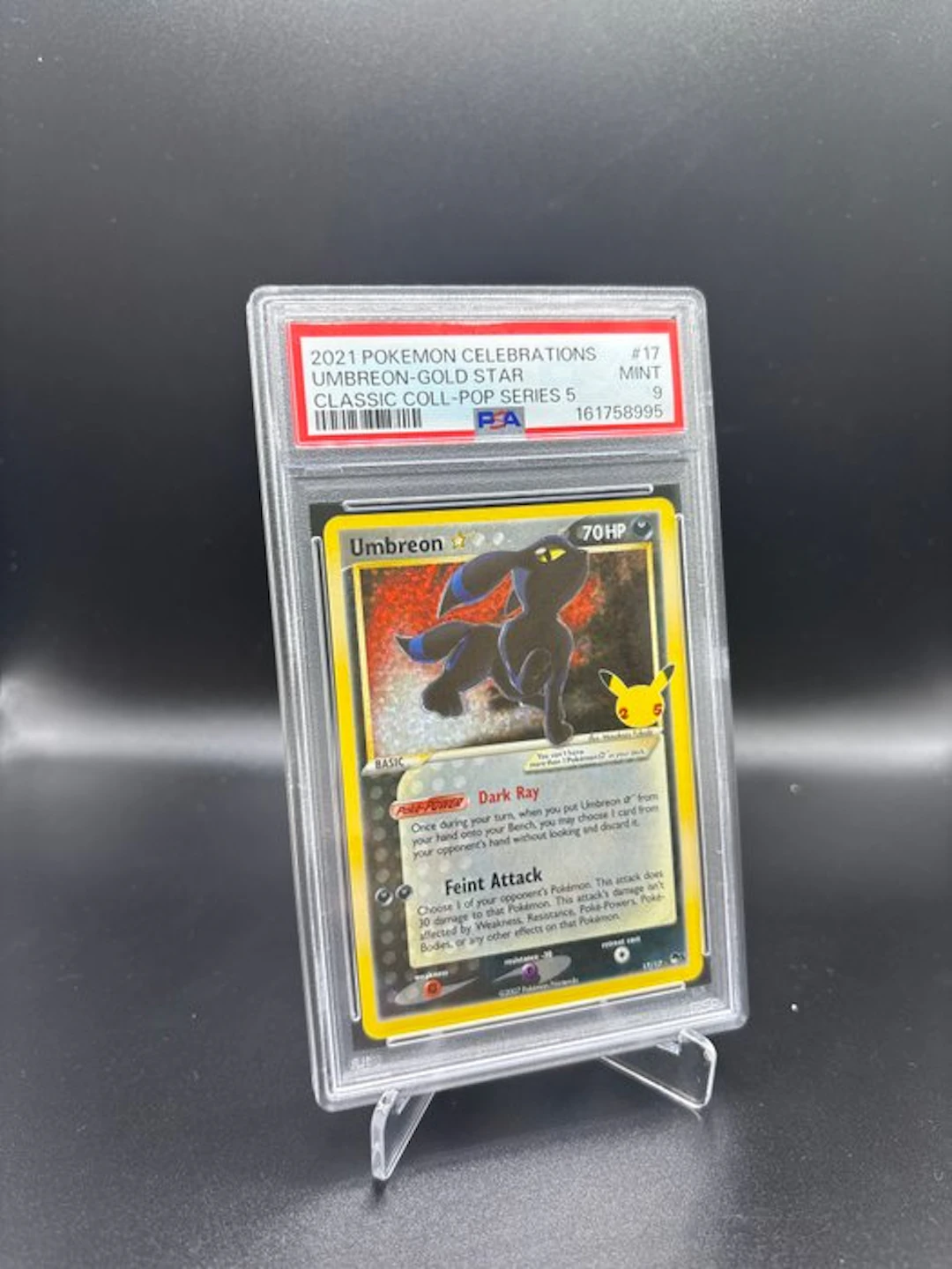 Pokémon - 1 Graded card - Umbreon 17 Foil - PSA 9 - Sword...