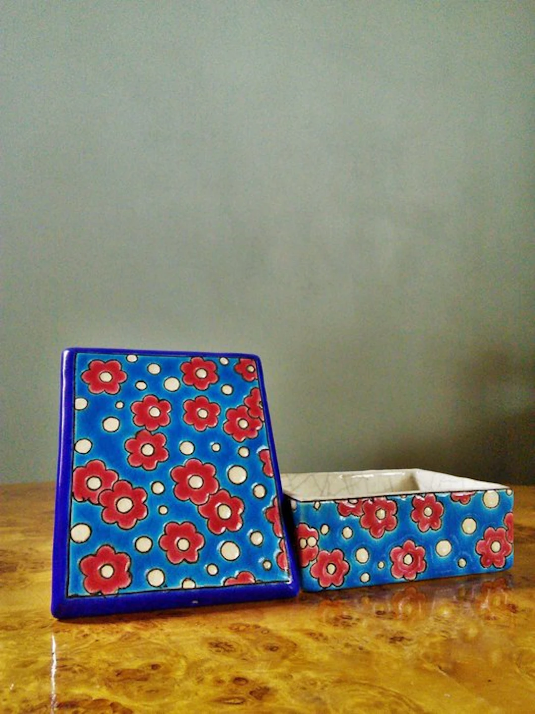 Emaux de Longwy - Jewellery box - Art Deco trinket box —...