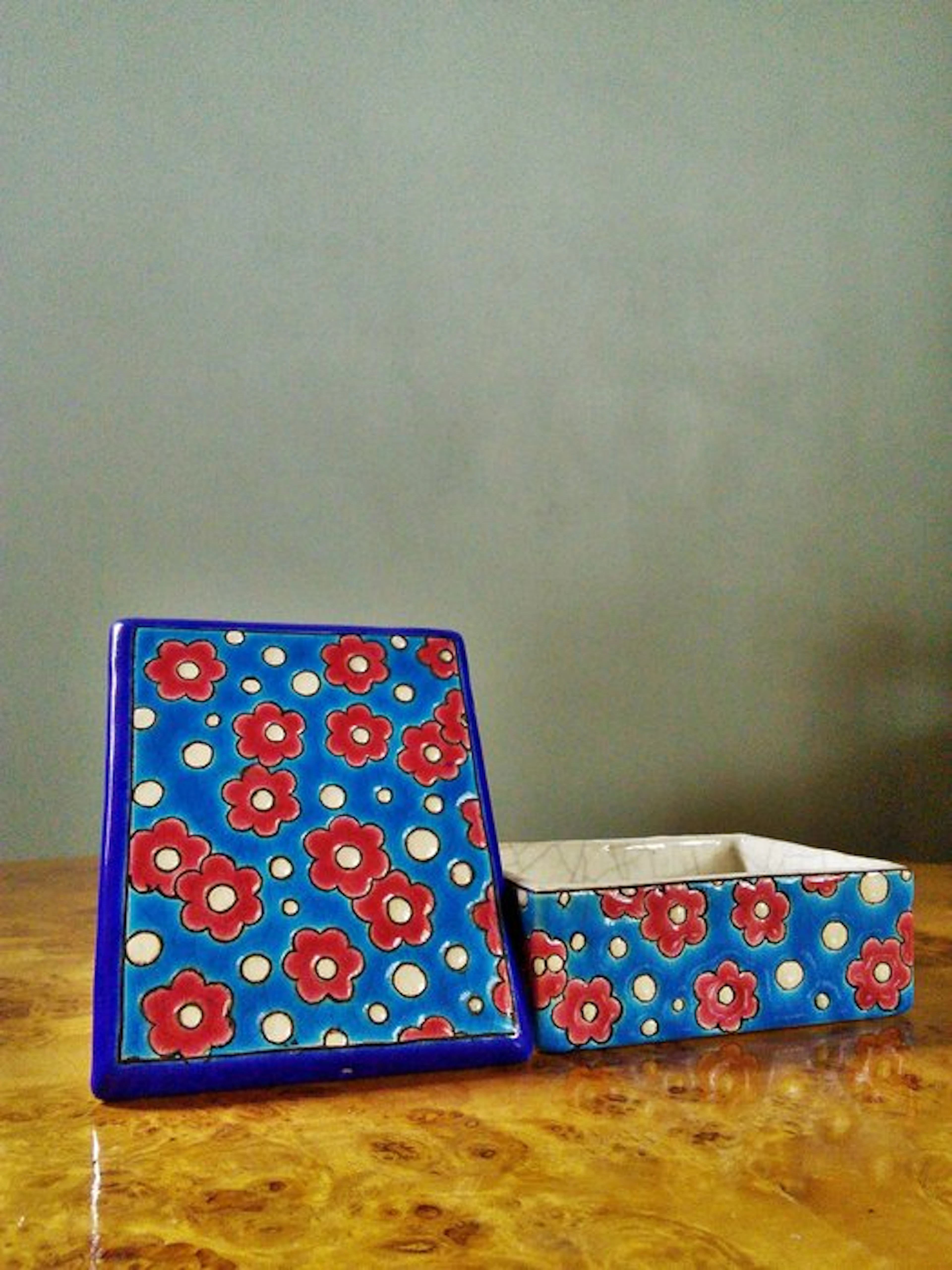 Emaux de Longwy - Jewellery box - Art Deco trinket box —...