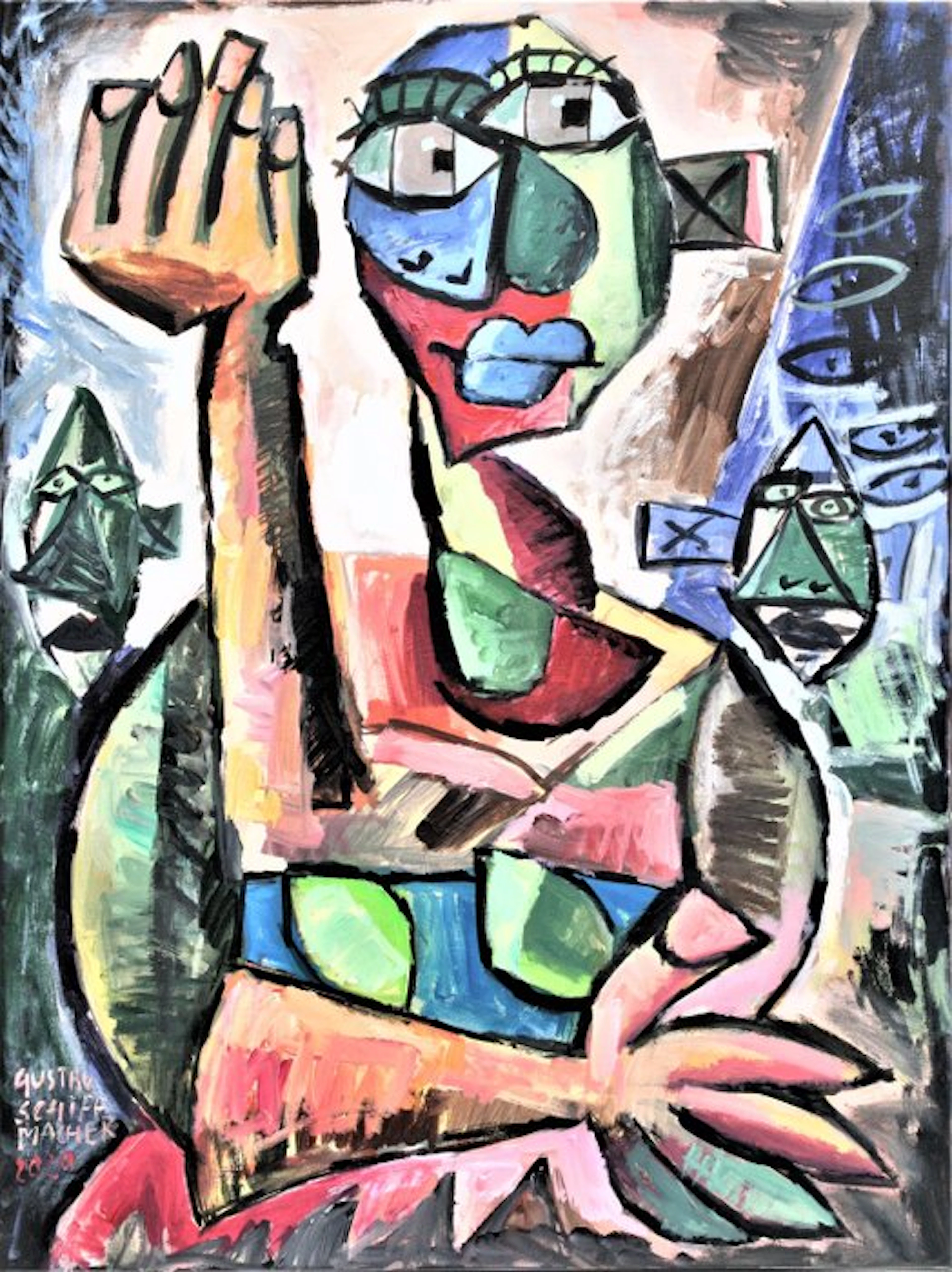 Gustav Schiffmacher - b241 - Ohne Titel, (Portrait)