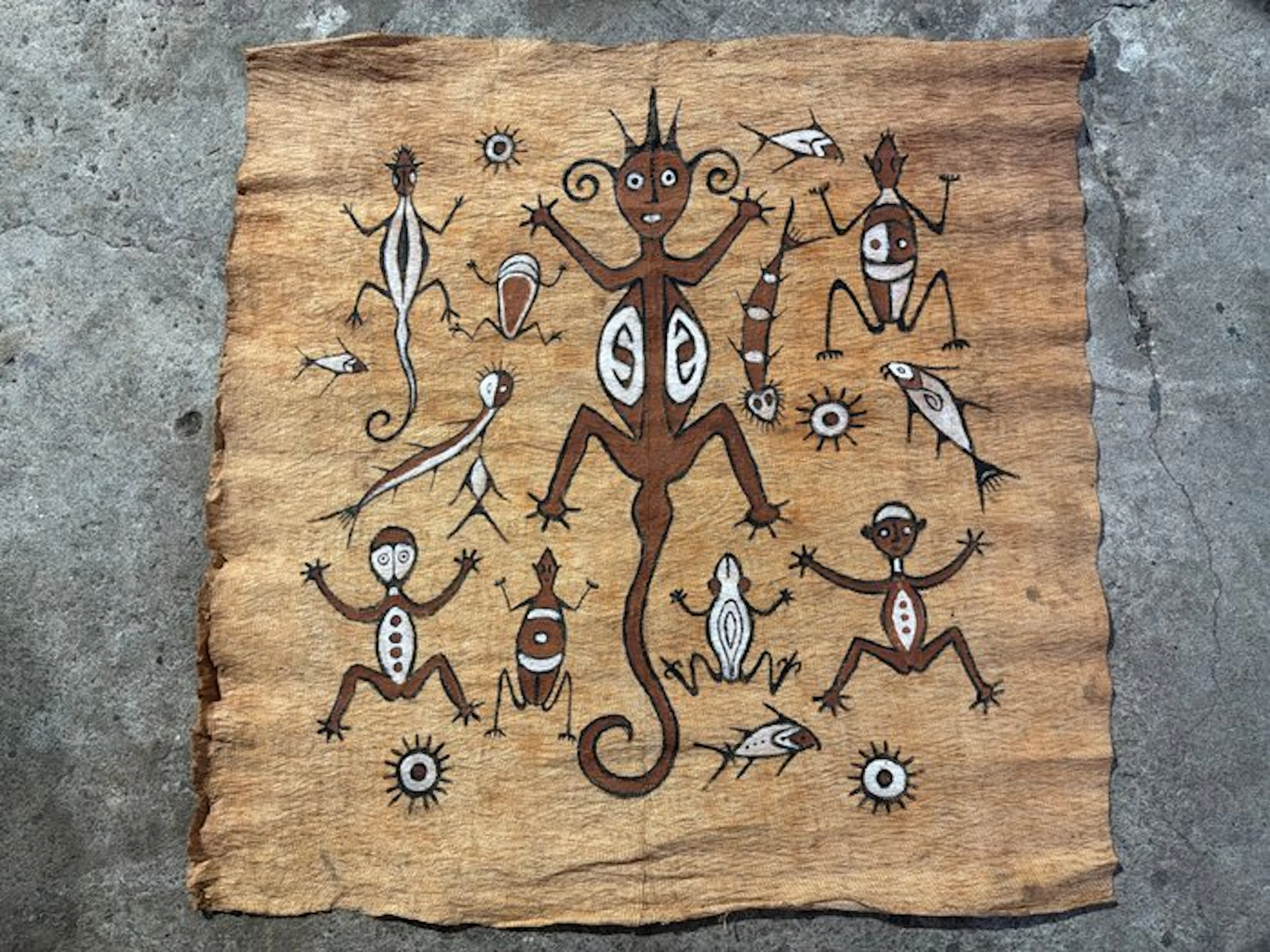 Fascinating museum piece this Sentani Tapa cloth - Maro...