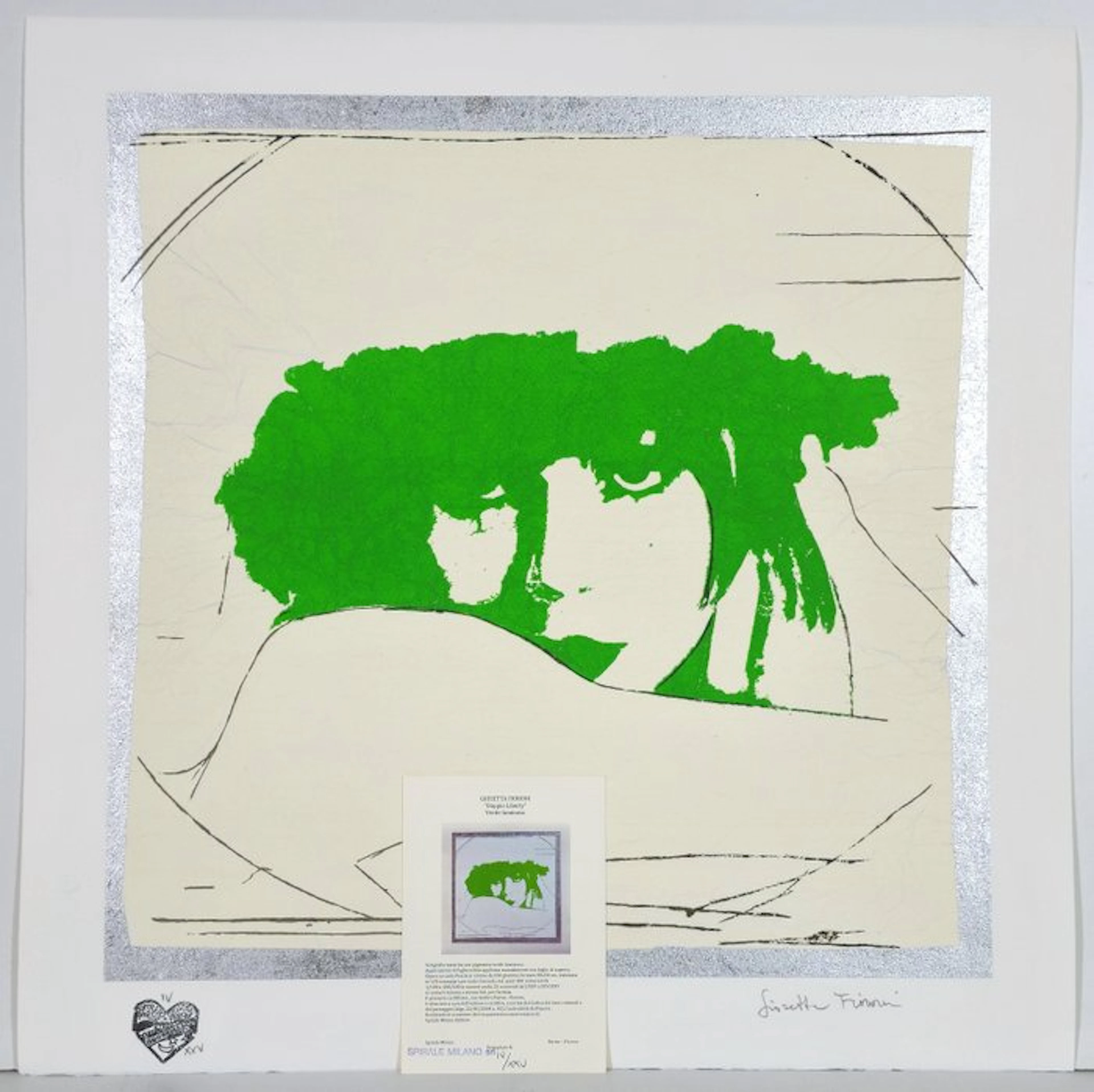 Giosetta Fioroni (1932) - Doppio Liberty Verde Luminoso