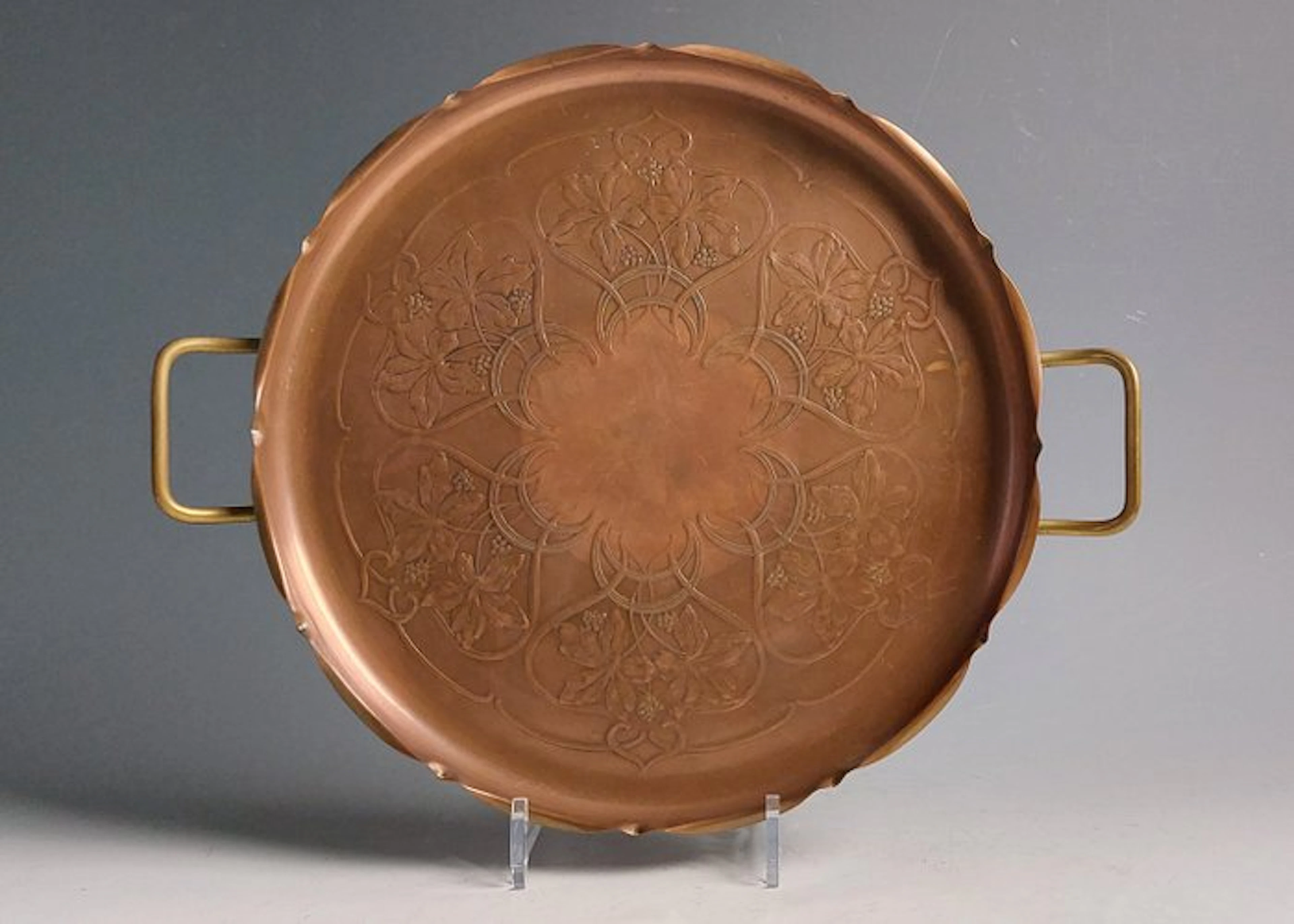 WMF / Geislingen - Tray - Copper, Brass - Art Nouveau - 38.6 cm diameter
