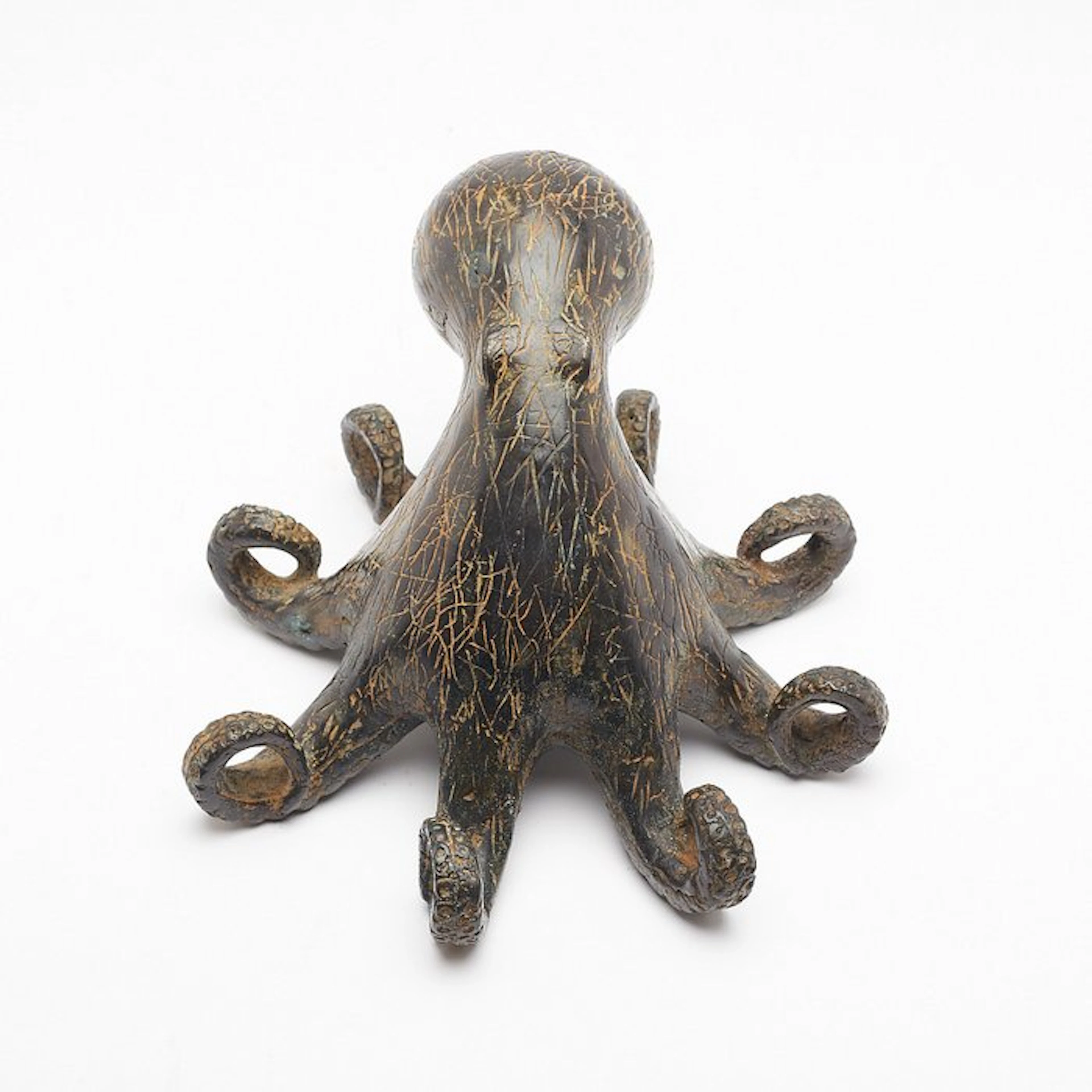 Statue, NO RESERVE PRICE - Sculpture Octopus - 15 cm - Bronze