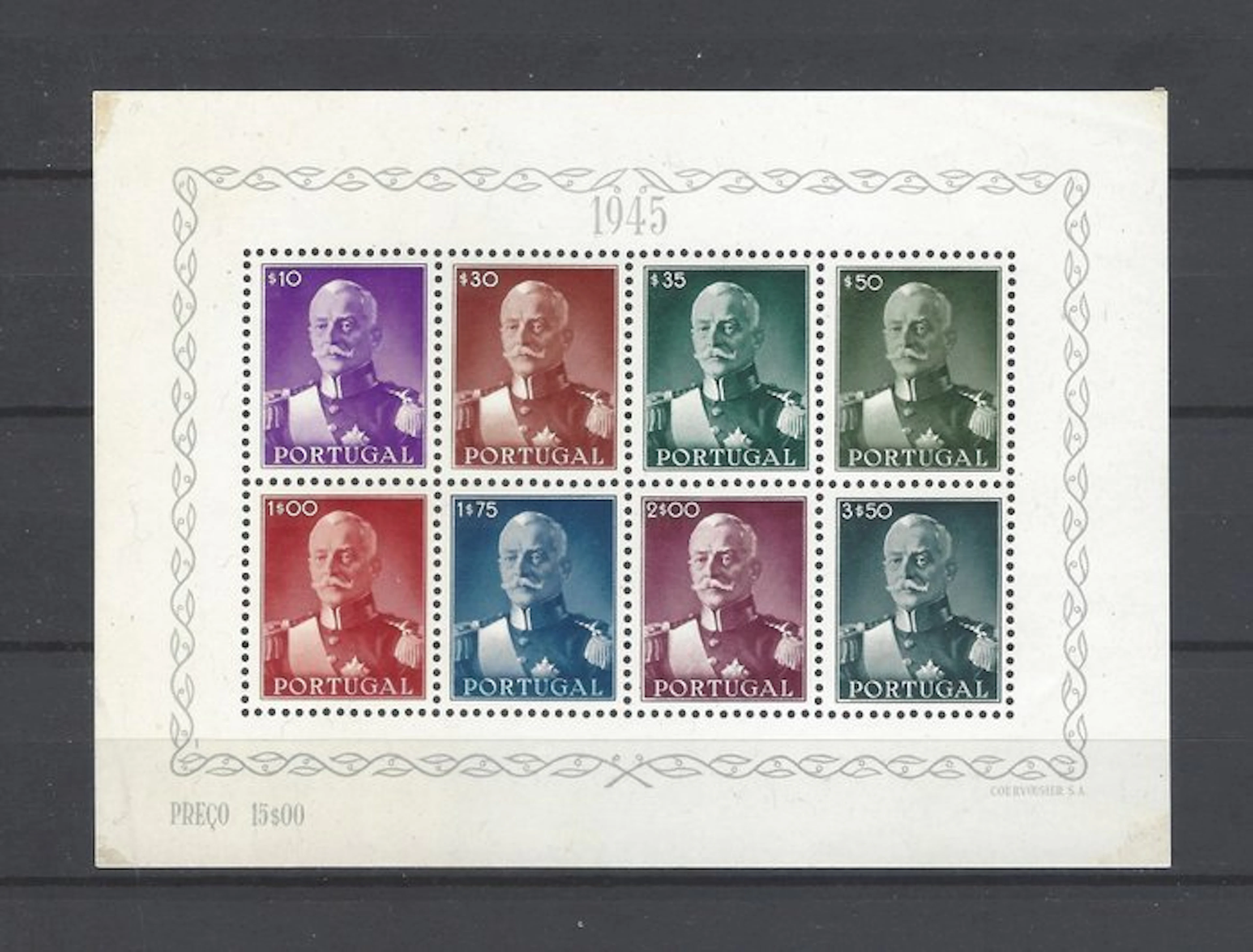 Portugal 1945 - President Carmona - Mundifil Hb 8