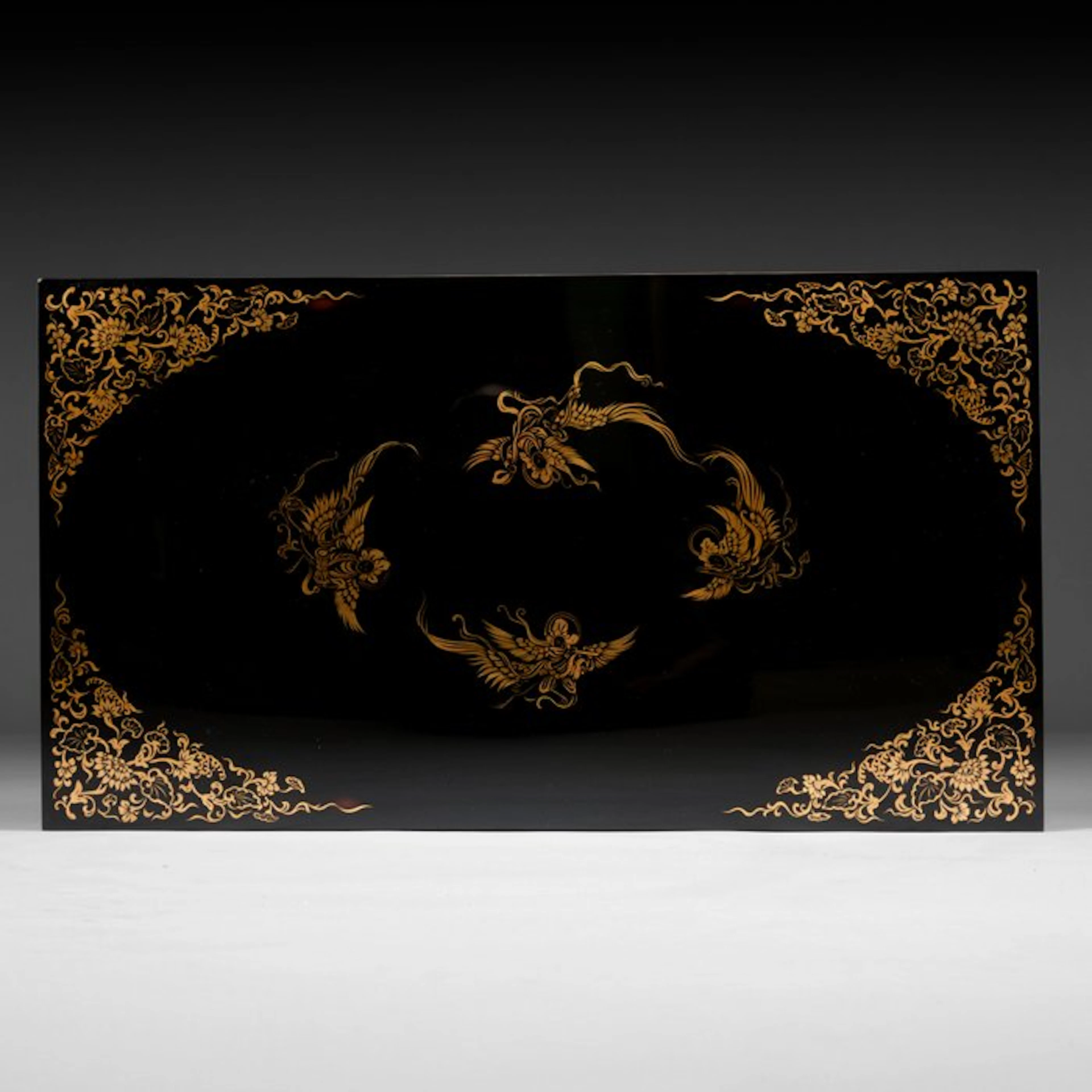 Writing table with togidashi maki-e 研出蒔絵 (burnished...