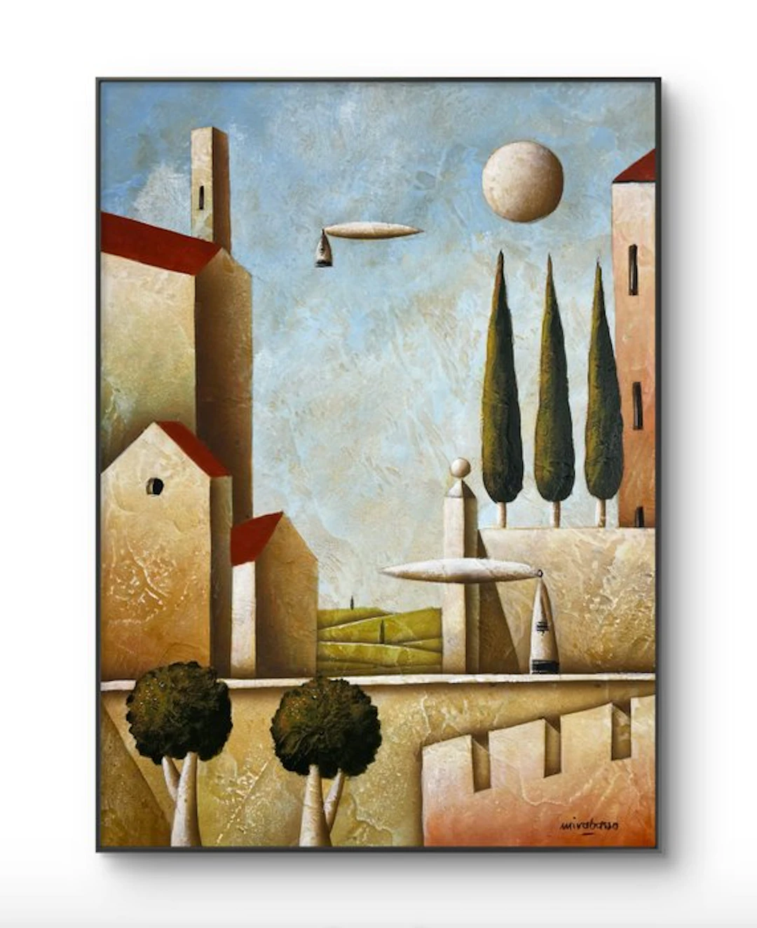 Carlo Mirabasso - Réflexion devant la villa
