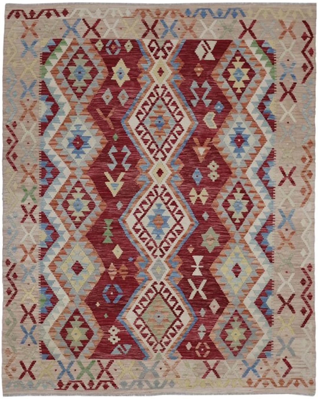 Handwoven Designer Kilim – Afghan Design - Kelim - 234 cm - 186 cm