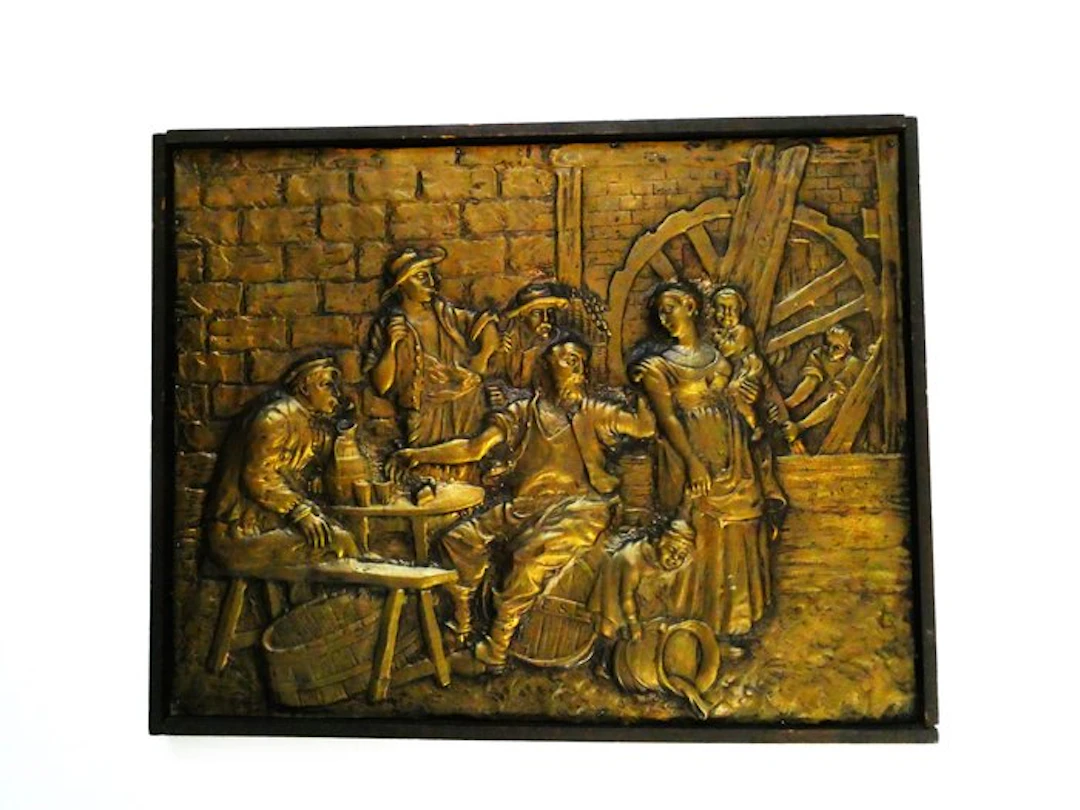 Wall decoration - Handvervaardigd gesigneerd met E.S