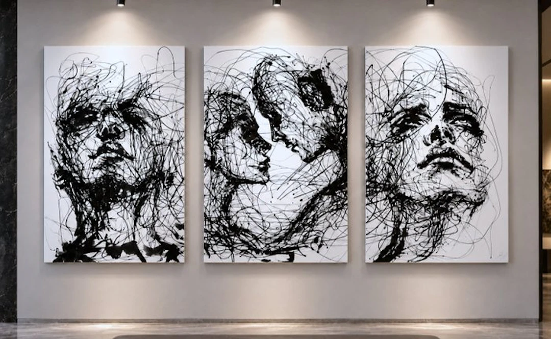 D. Witschkanow - ► „A Thousand dark Lines Between Us“ – Triptychon (XXL) № I