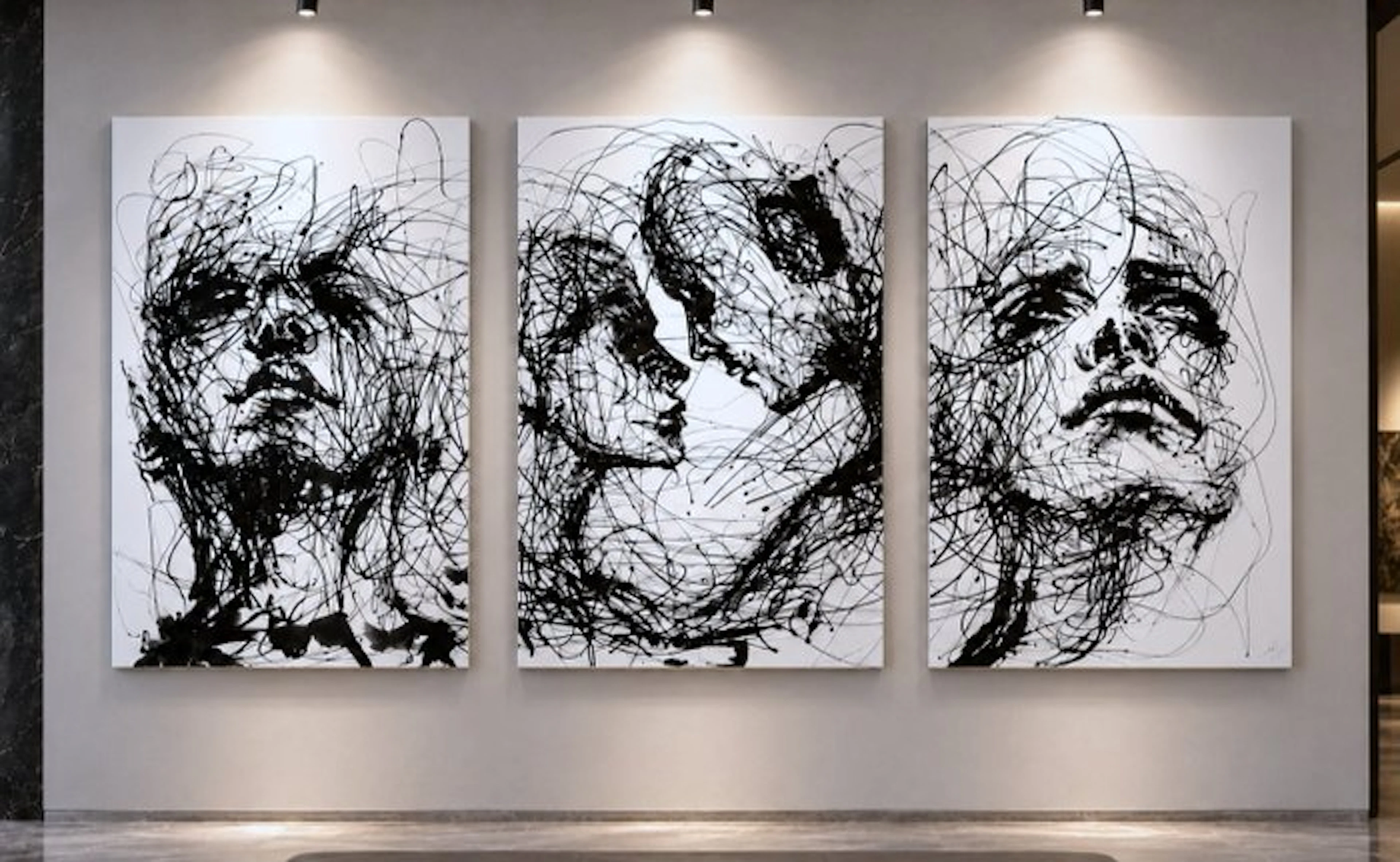 D. Witschkanow - ► „A Thousand dark Lines Between Us“ – Triptychon (XXL) № I