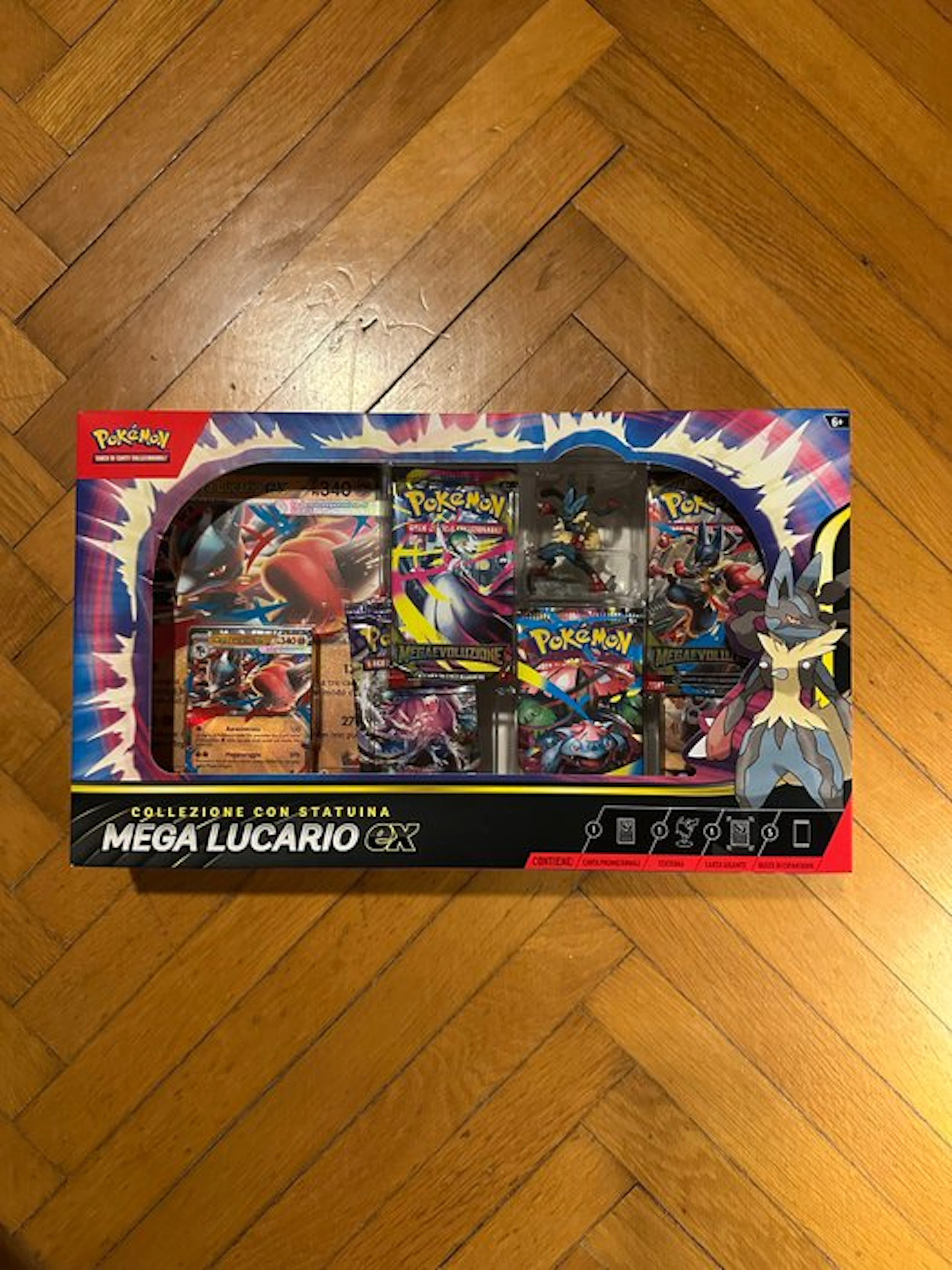Pokémon - 1 Box - Collezione con statuina Mega Lucario ex - Scarlet & Violet