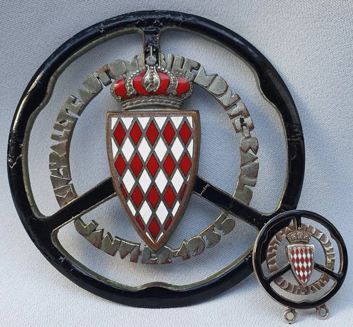 Butcombe Wave Rider Badges Badge - Pre War Grille Badge - XIVe RALLYE MONTE-CARLO... | Barnebys