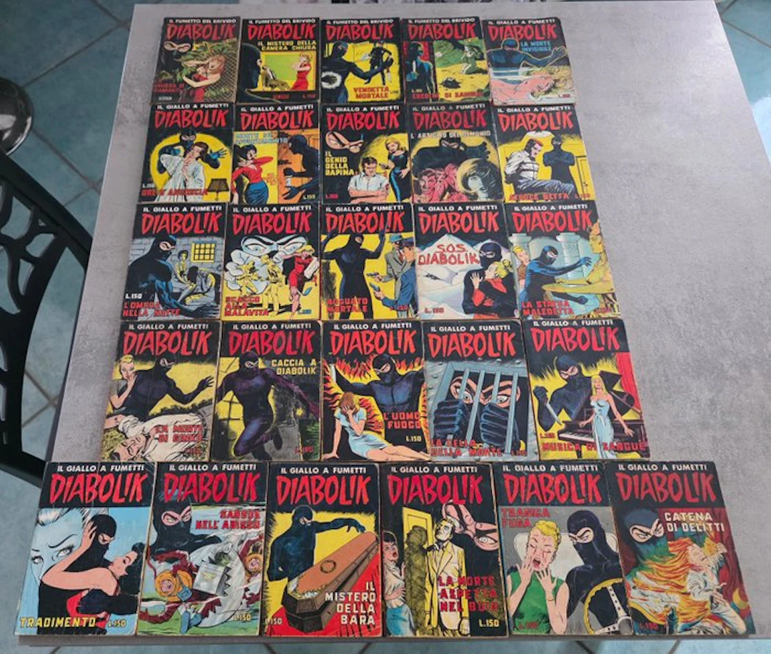 Diabolik nn. 1/26 - II serie - 26 Comic - First edition - 1965