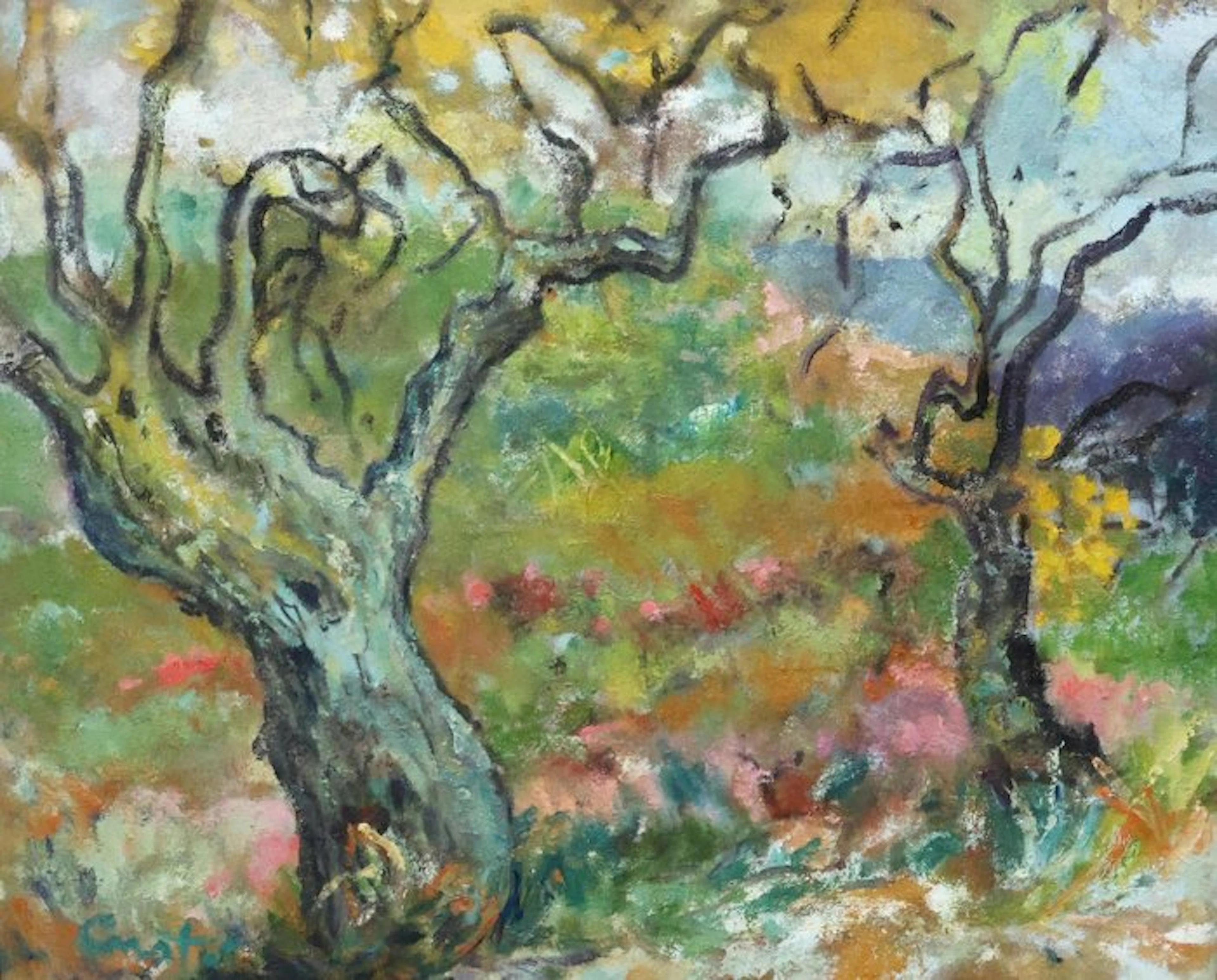 Josefa Custo Pila (1958) - Viejos olivos en primavera
