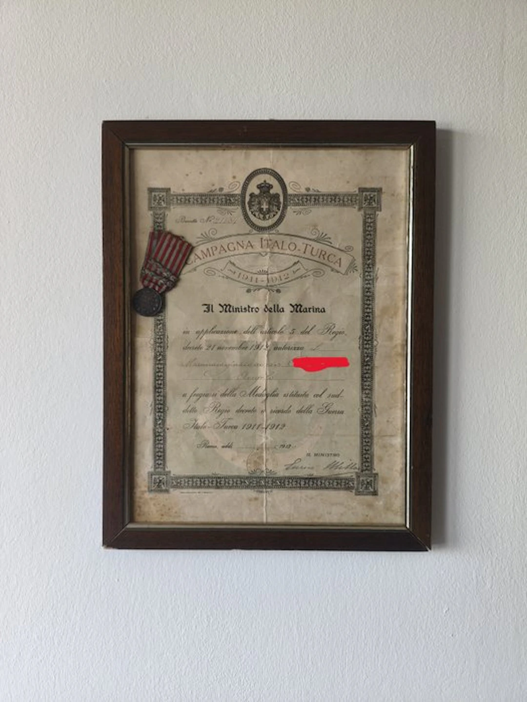Italy - Navy - Military medal - Italo-Turkish Campaign...