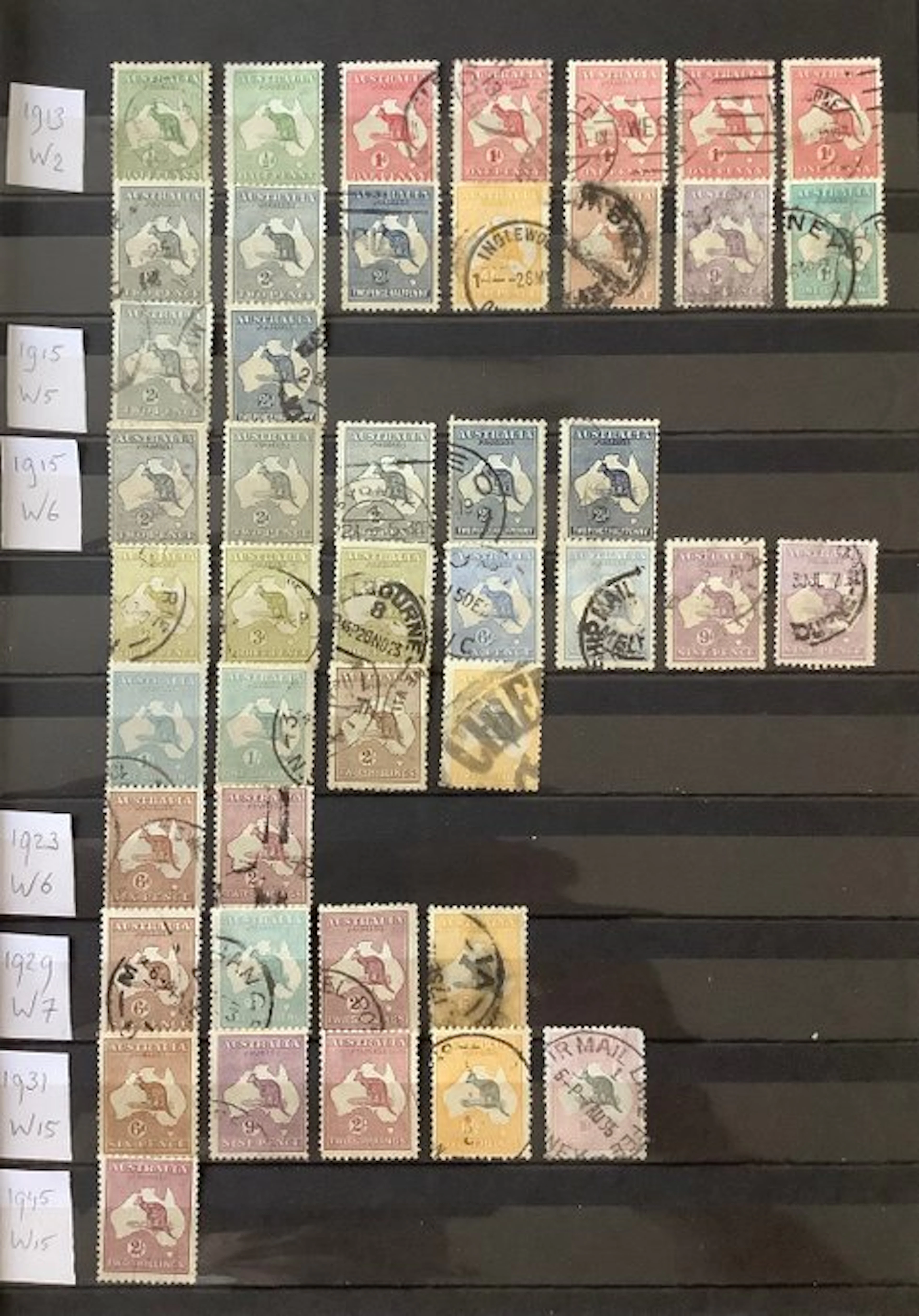 Australia 1913/1945 - Early Australia collection with Kangaroo and KGV
