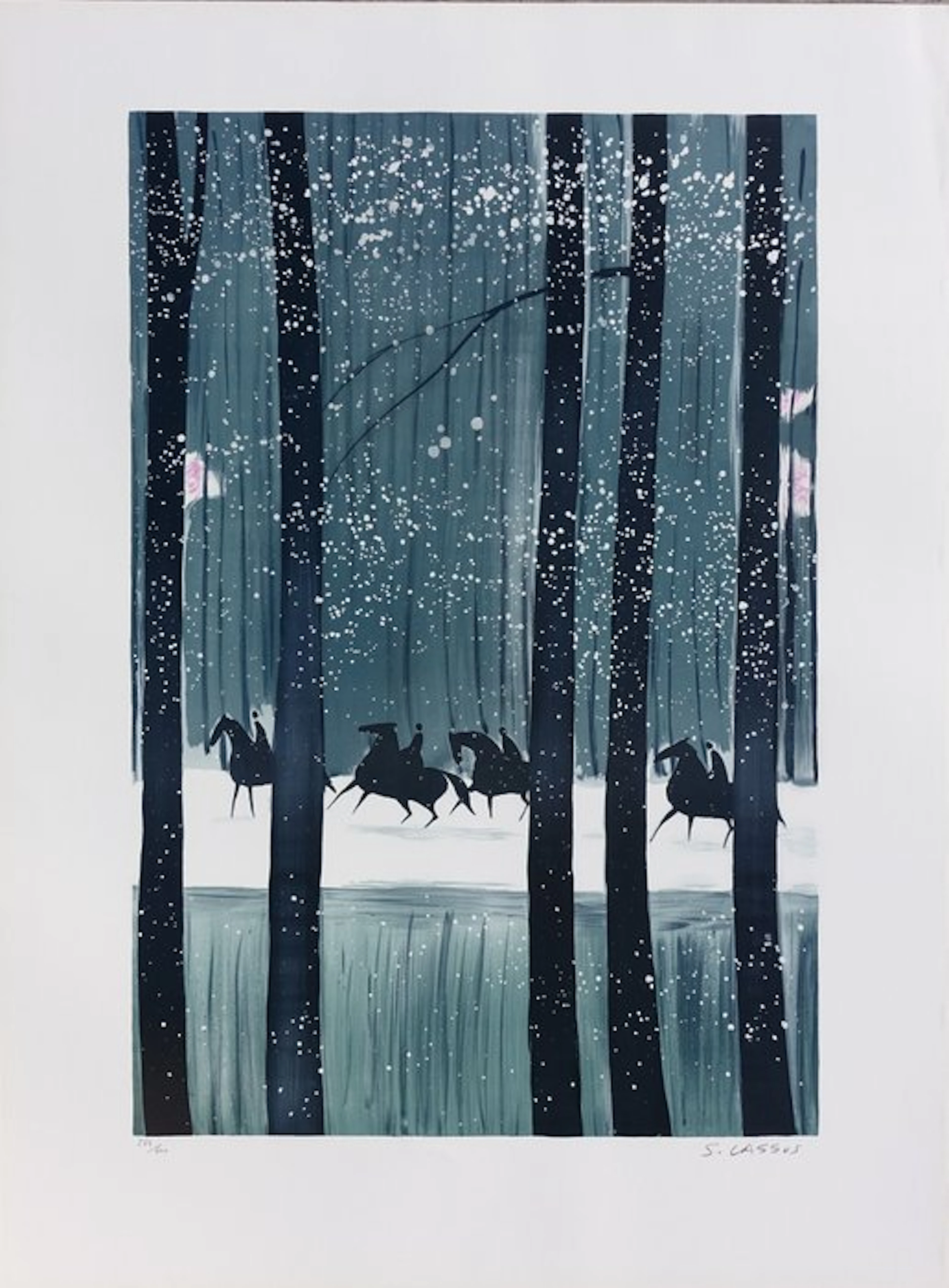 Serge Lassus (1933) - Cavaliers en Hiver