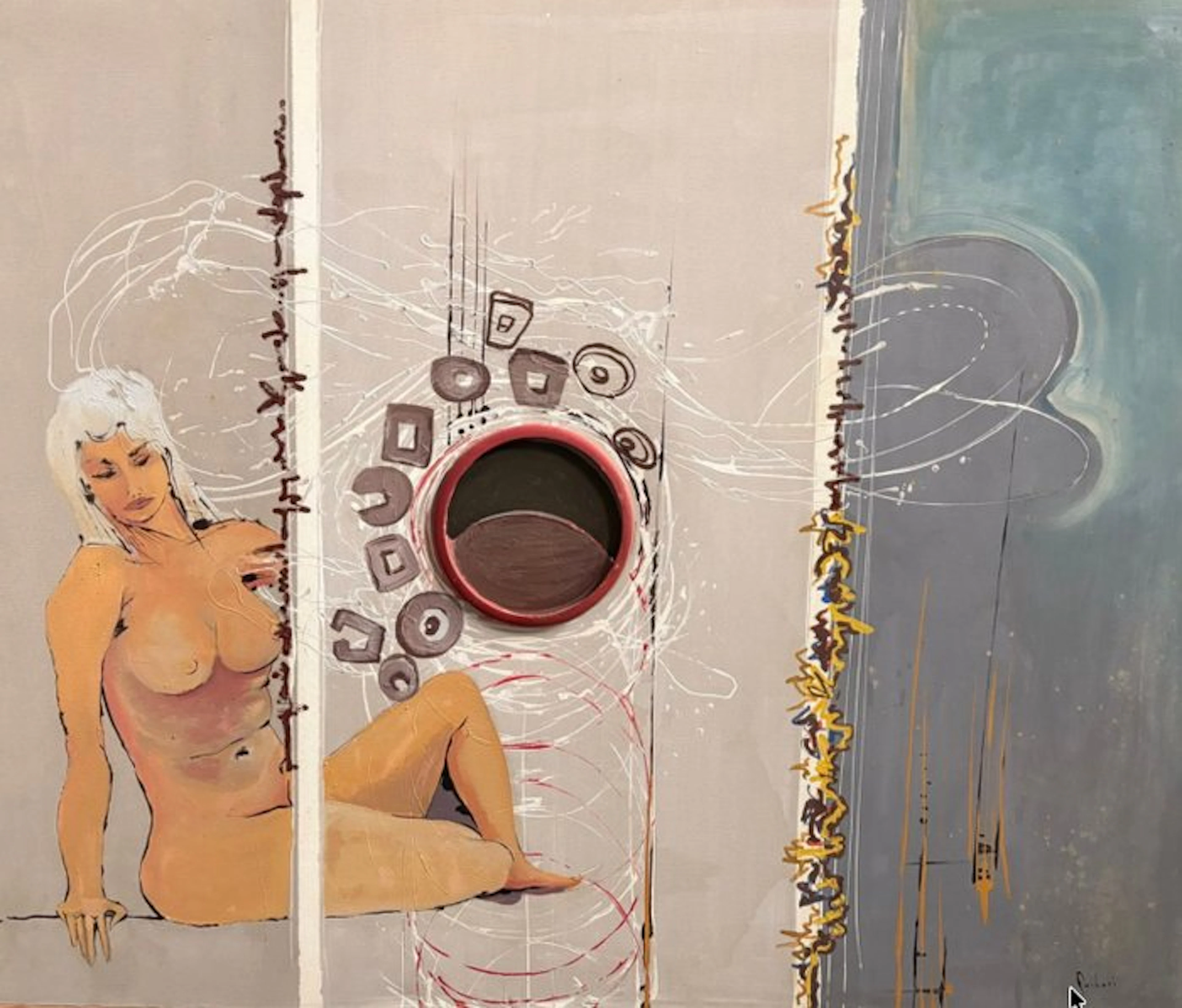 Giovanni Gaibari (1924) - Composizione a diversi colori