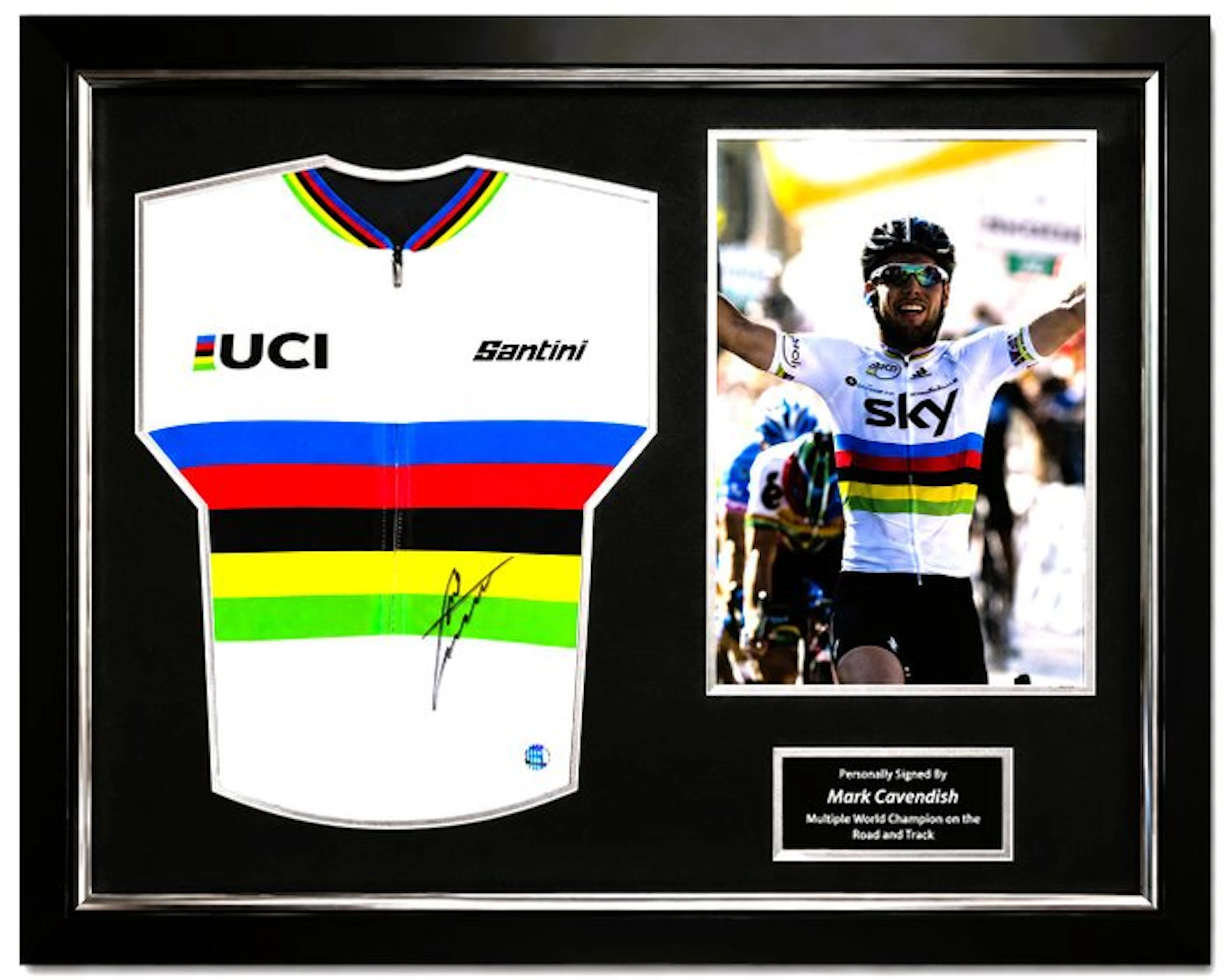 Tour de France - Mark Cavendish Signed Official World Champion Jersey