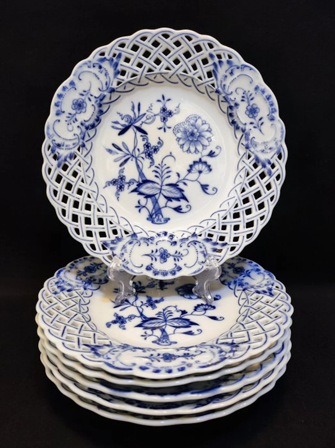 Meissen - Plate (6) - Ø 15,4 cm 6er Set teils antike...