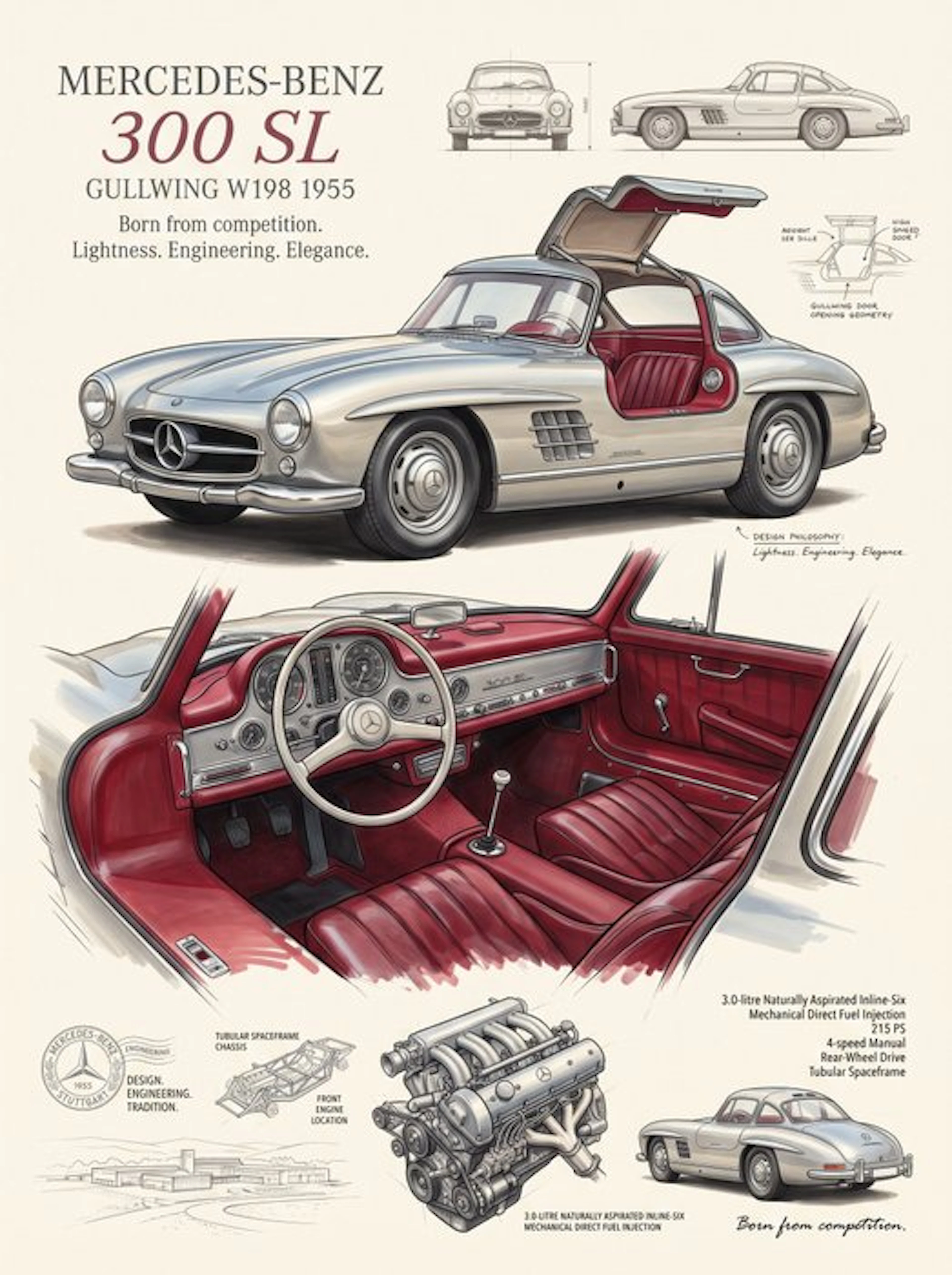 Shmidt.Art - Mercedes-Benz - Mercedes-Benz 300 SL Gullwing W198 1955 - 1950s