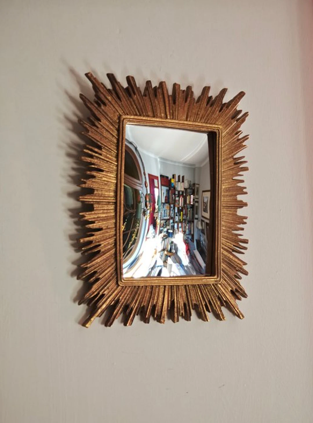 Wall mirror- Witch's Eye / Butler - Glass, Resin - Rectangular Convex Mirror