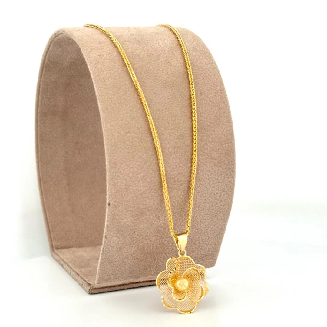 Necklace - 18 kt. Yellow gold - Flower