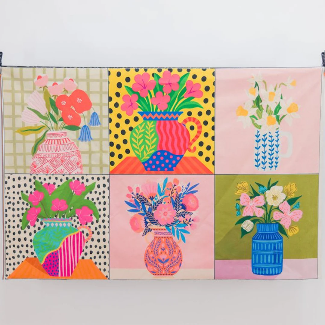 AA186 - Artistic Panel 6 Floral Portraits – Contemporary...
