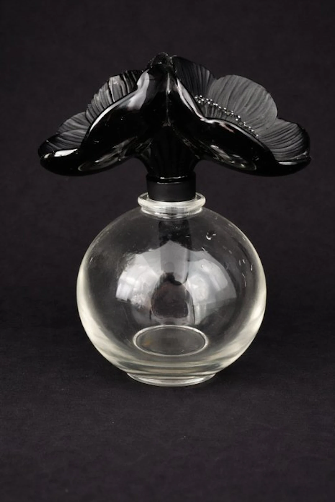 Lalique - Vase - "Two anemones" - Crystal