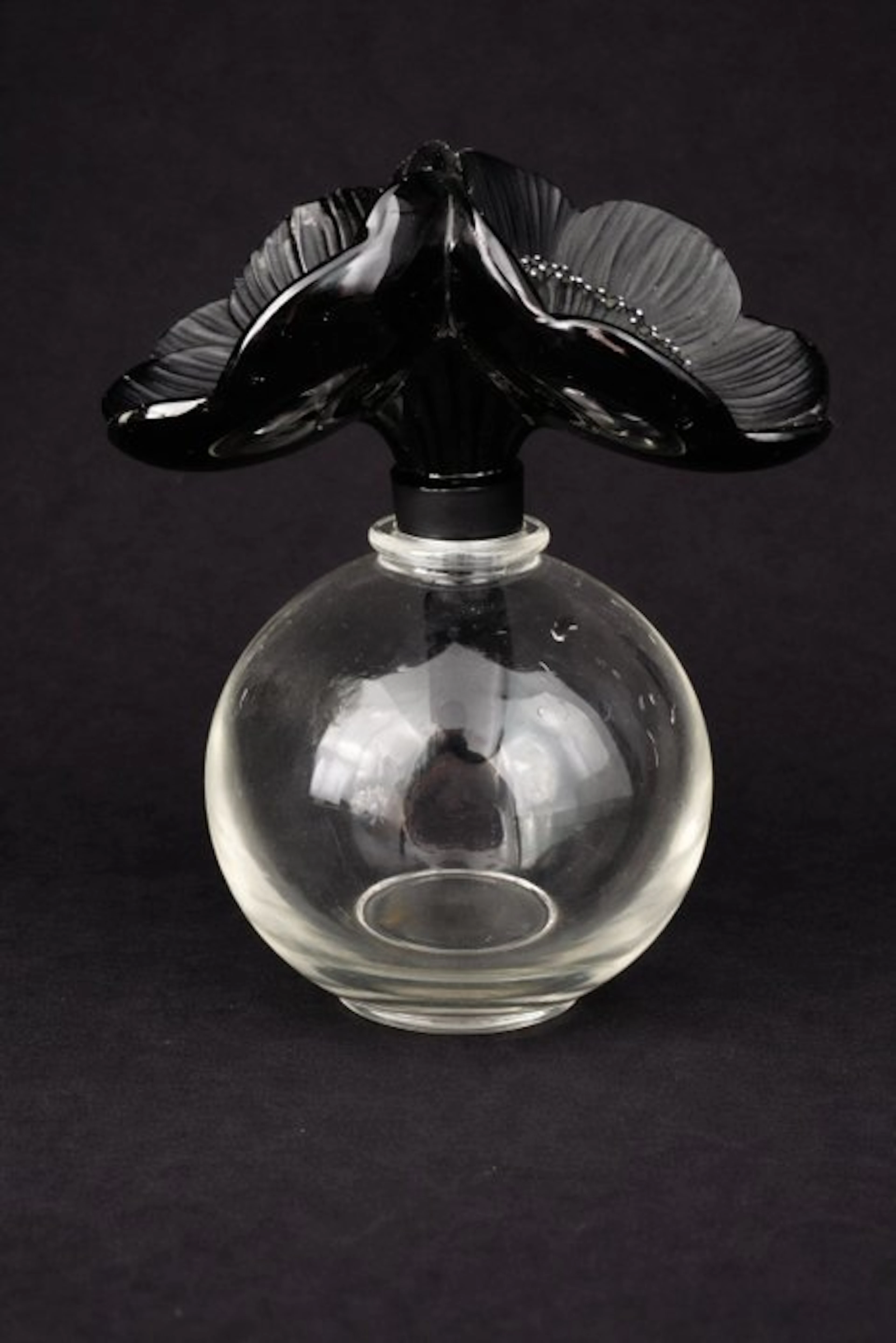 Lalique - Vase - "Two anemones" - Crystal