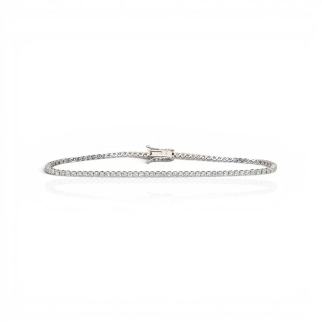 No reserve price - Tennis bracelet - 18 kt
