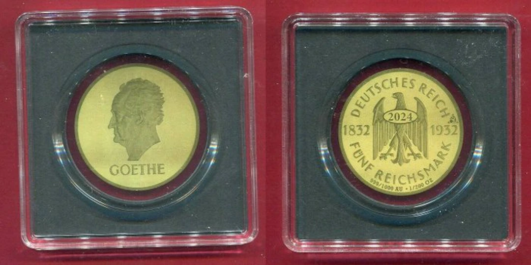 Germany. 5 Reichsmark 2024 - Johann Wolfgang von Goethe...