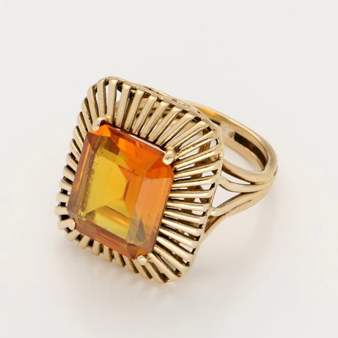 Ring - 18 kt. Yellow gold Sapphire
