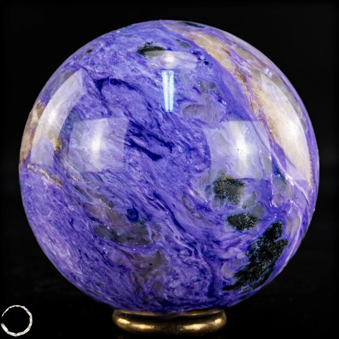 Exclusive Charoite ball – a masterpiece of nature