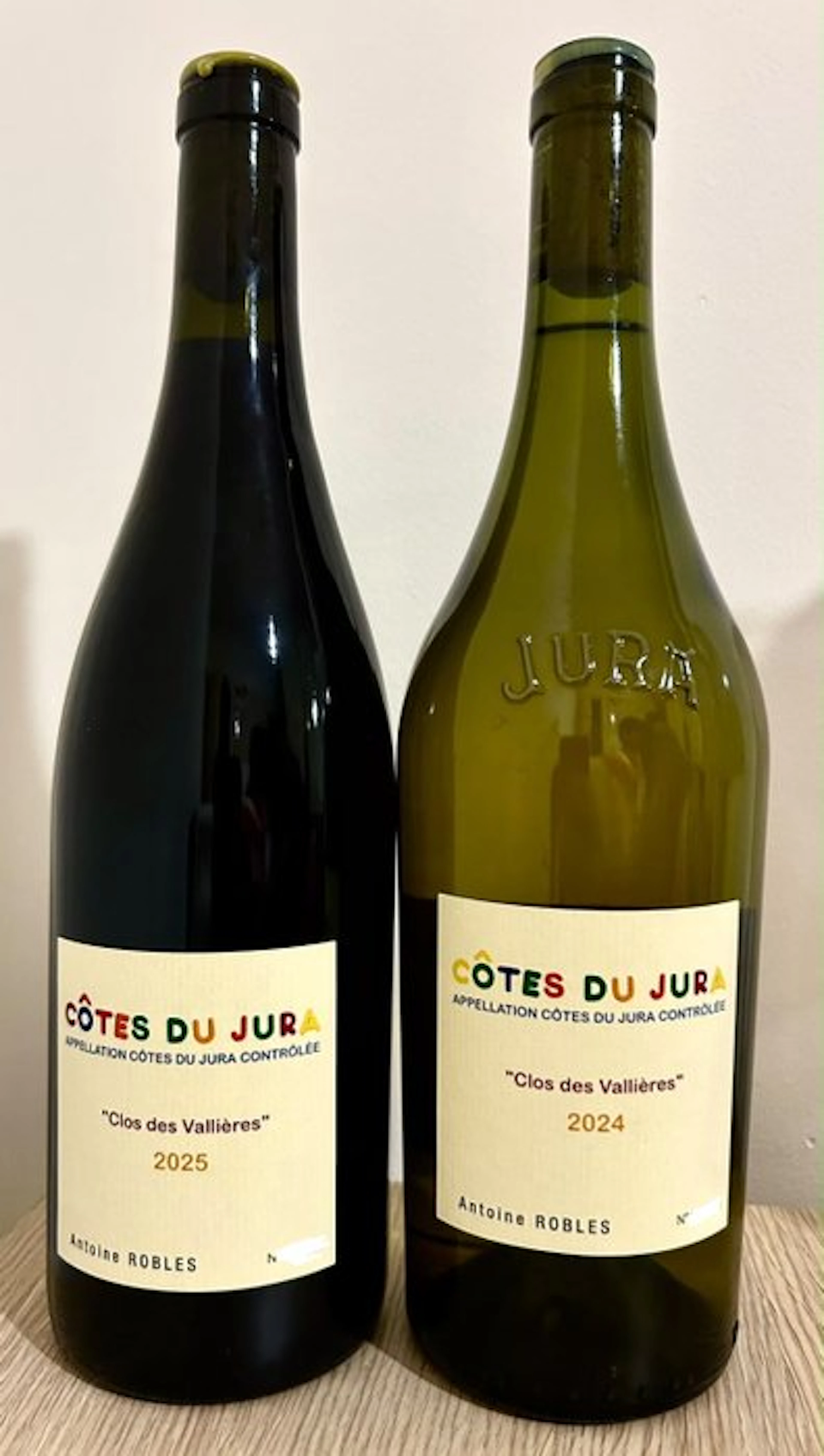 2024 Antoine Robles Clos des Vallières blanc & 2025 Clos...