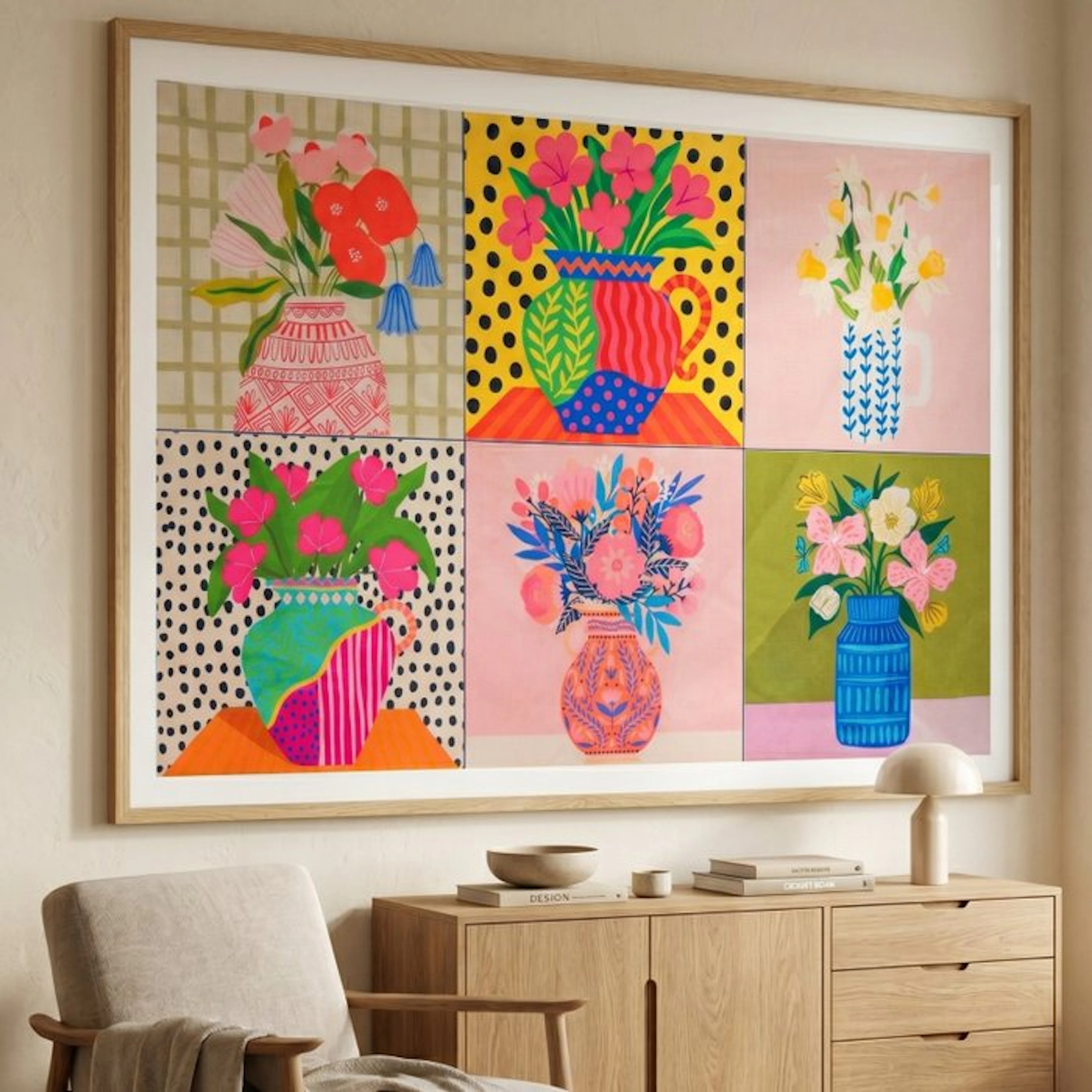 AA186 - Artistic Panel 6 Floral Portraits – Contemporary...