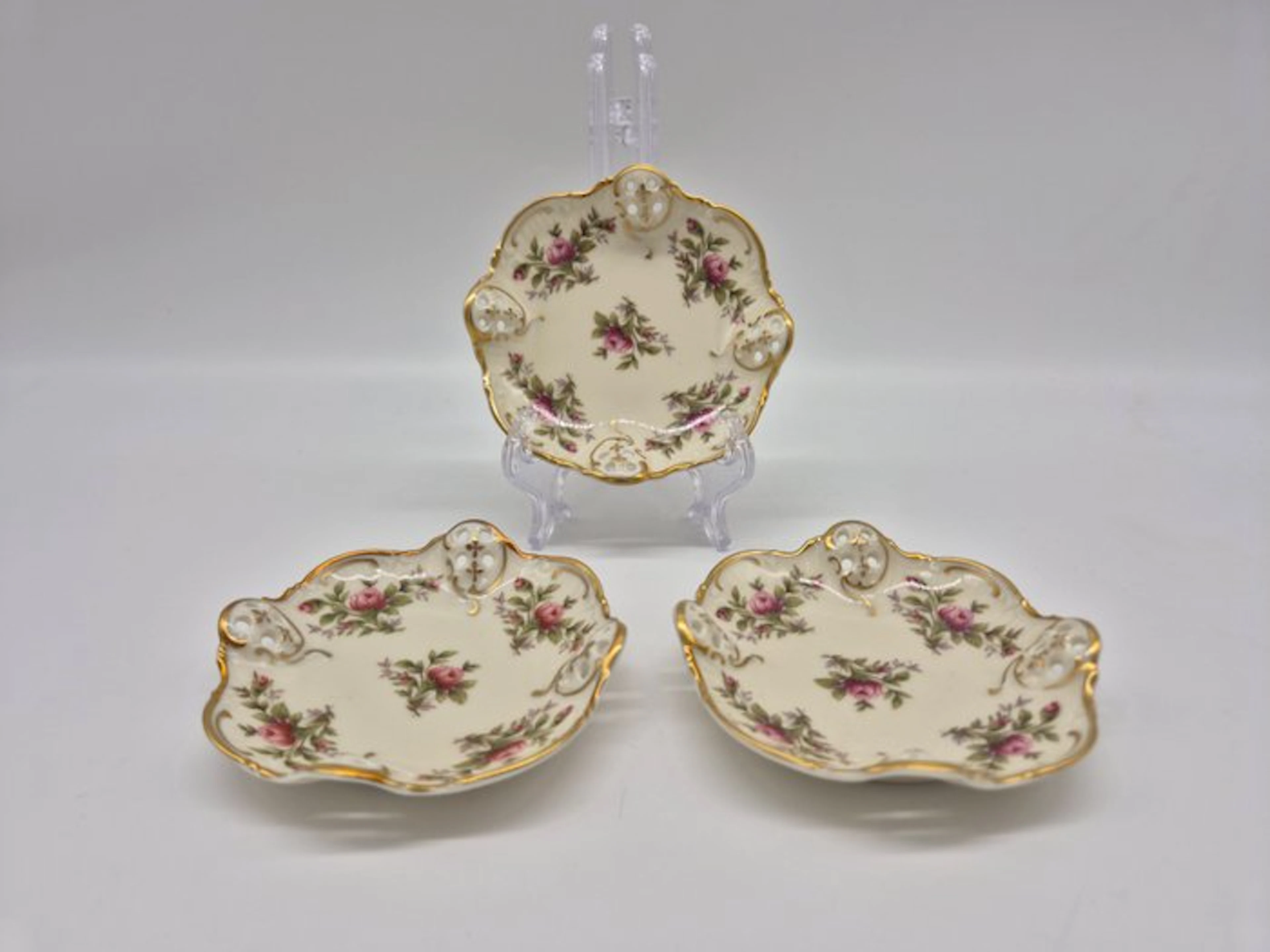 Rosenthal - Drei Schälchen Moosrose, Form Moliere - Set of bowls (3)