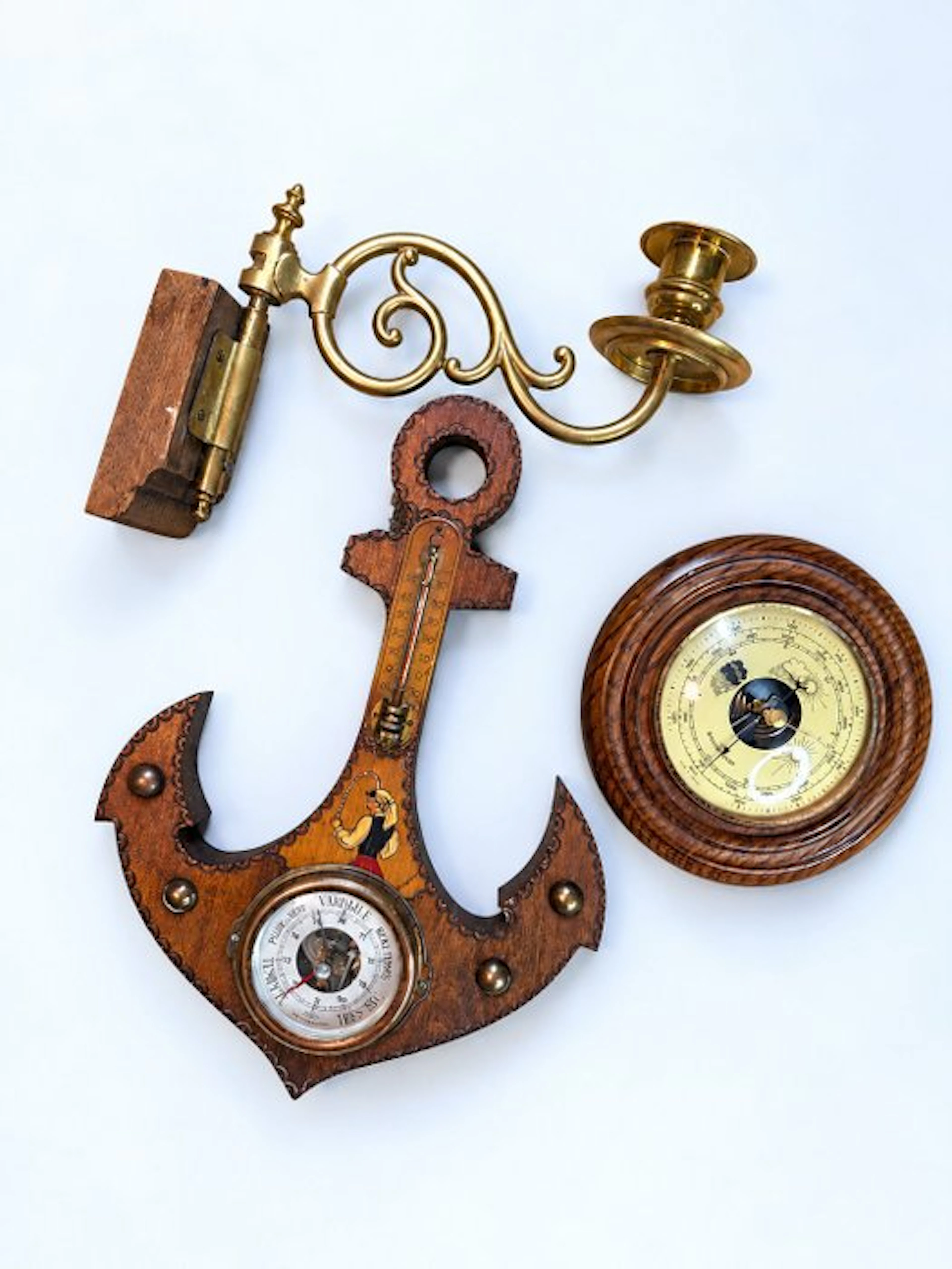 Aneroid barometer (3) - Brass
