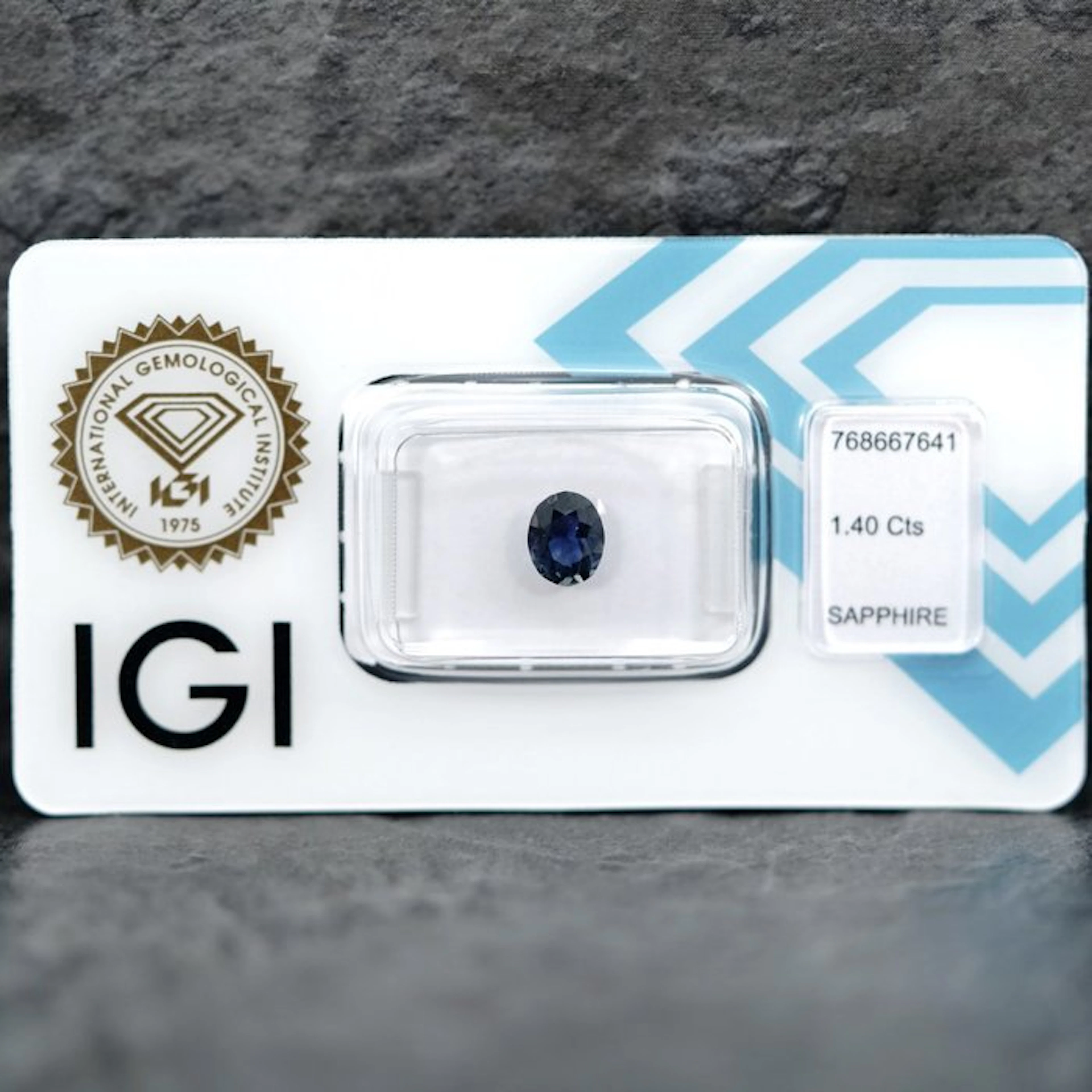 1 pcs Blue Sapphire - 1.40 ct - International Gemological Institute (IGI)